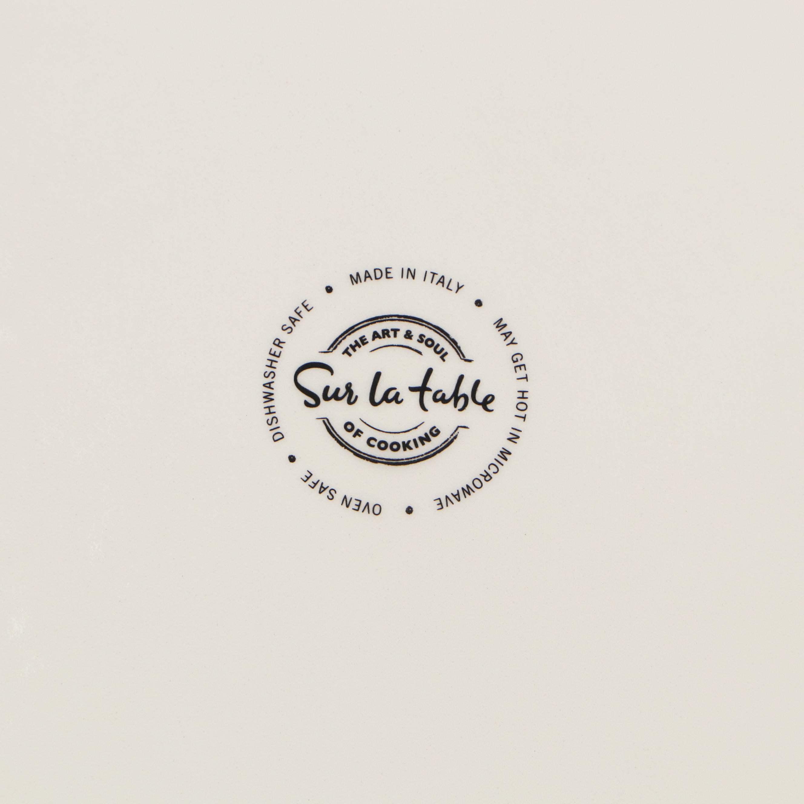 Sur La Table Ceramic Tuscan Landscape Oval Platter and Serving Pieces