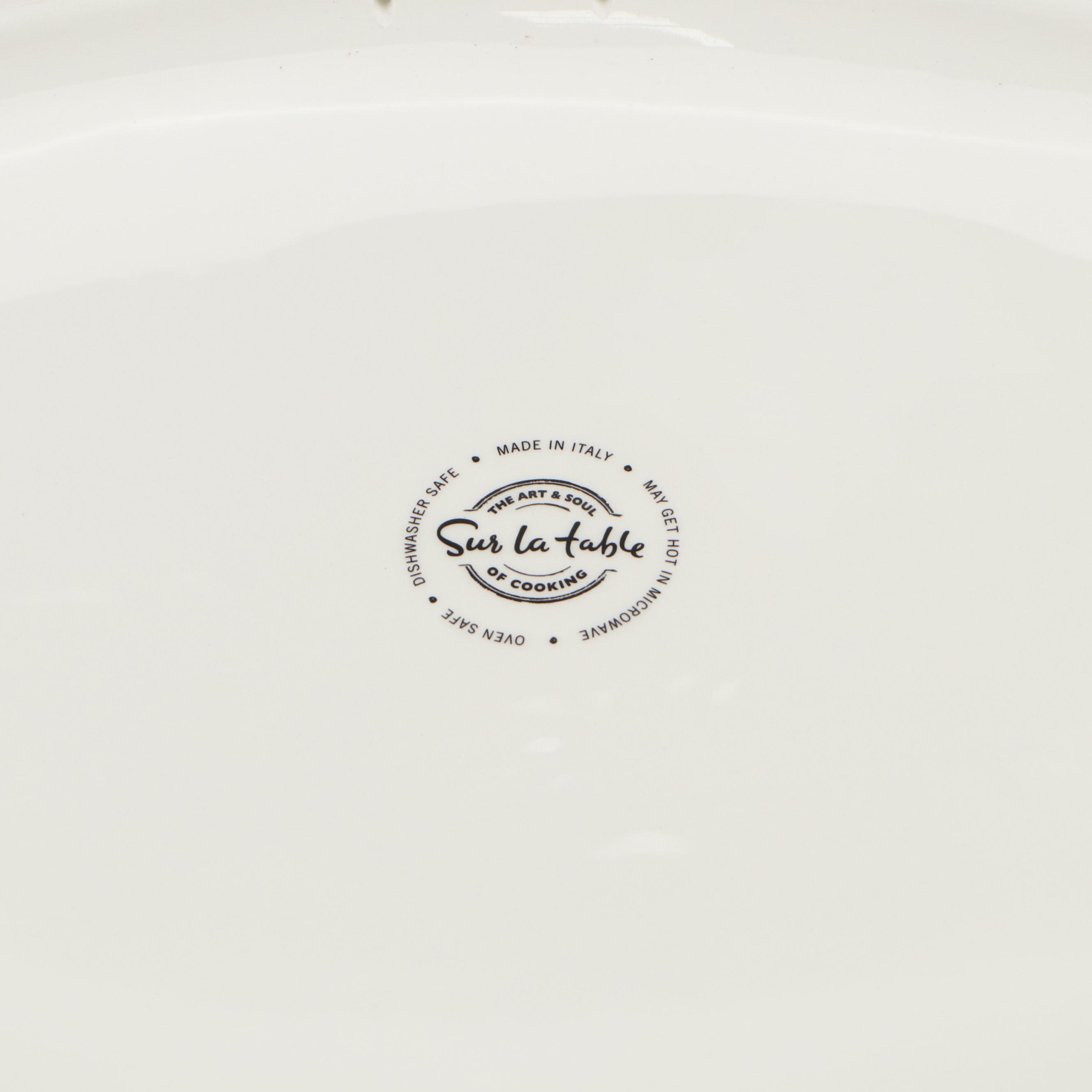 Sur La Table Ceramic Tuscan Landscape Oval Platter and Serving Pieces