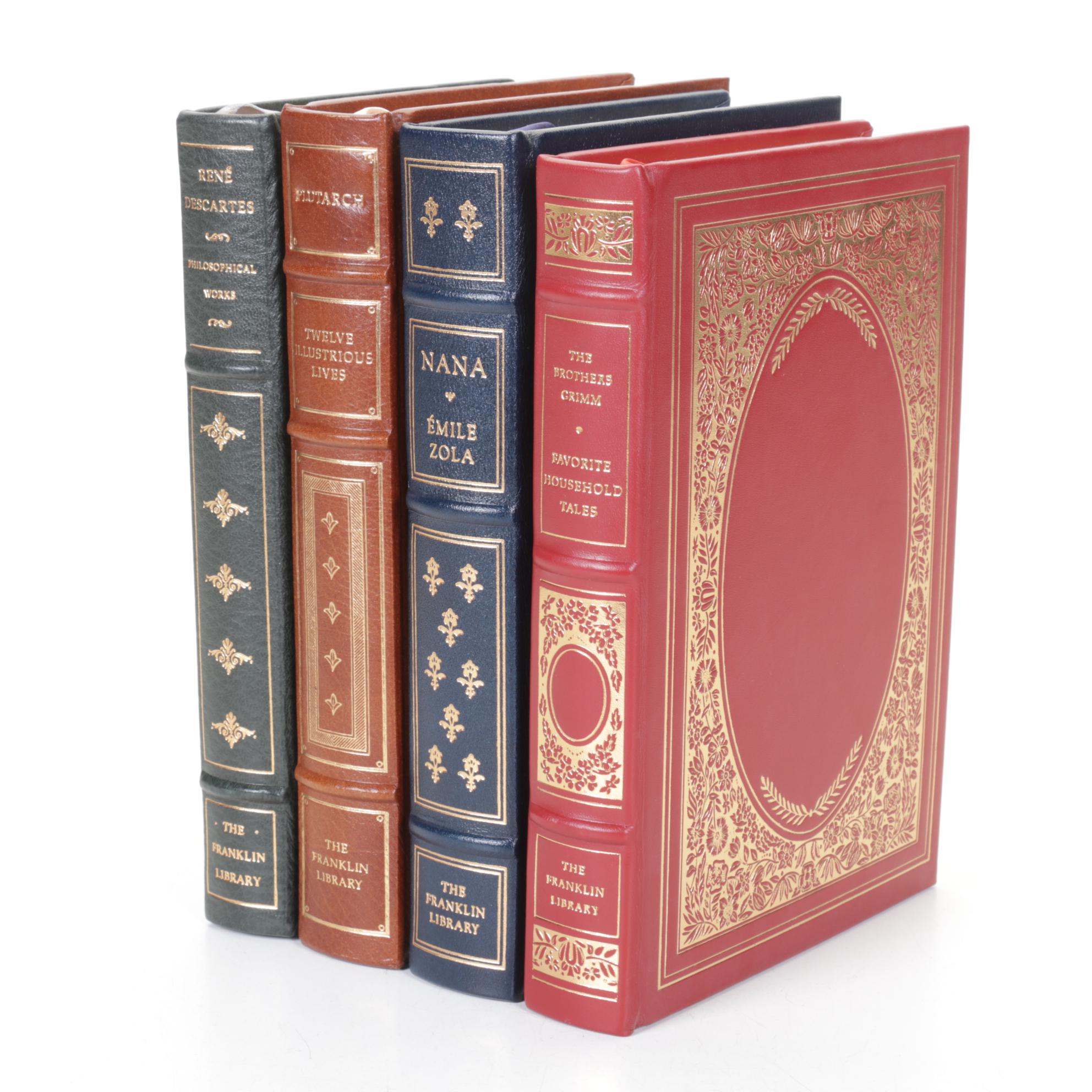Franklin Library Collection of Five Leather-Bound Personal Library Books
