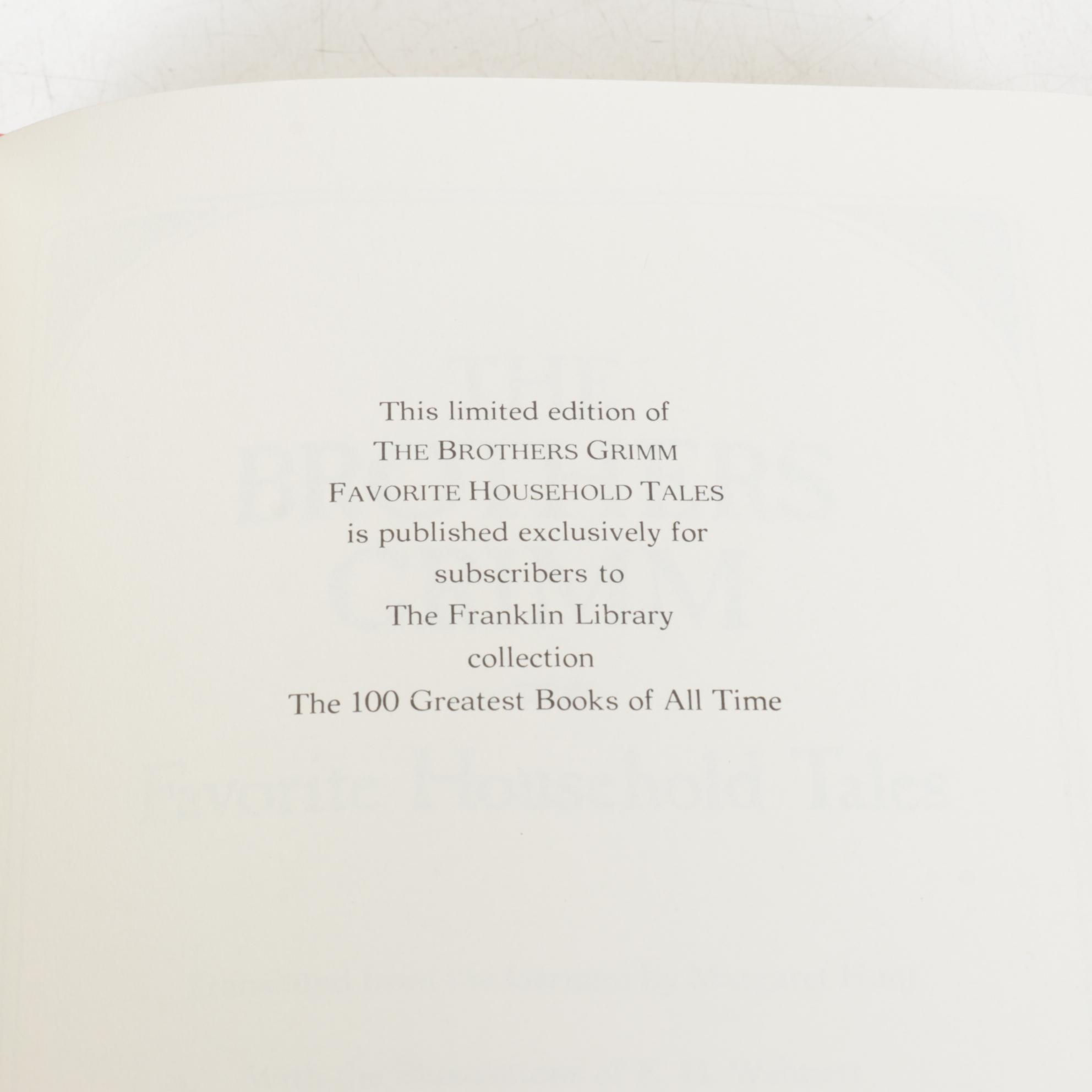 Franklin Library Collection of Five Leather-Bound Personal Library Books
