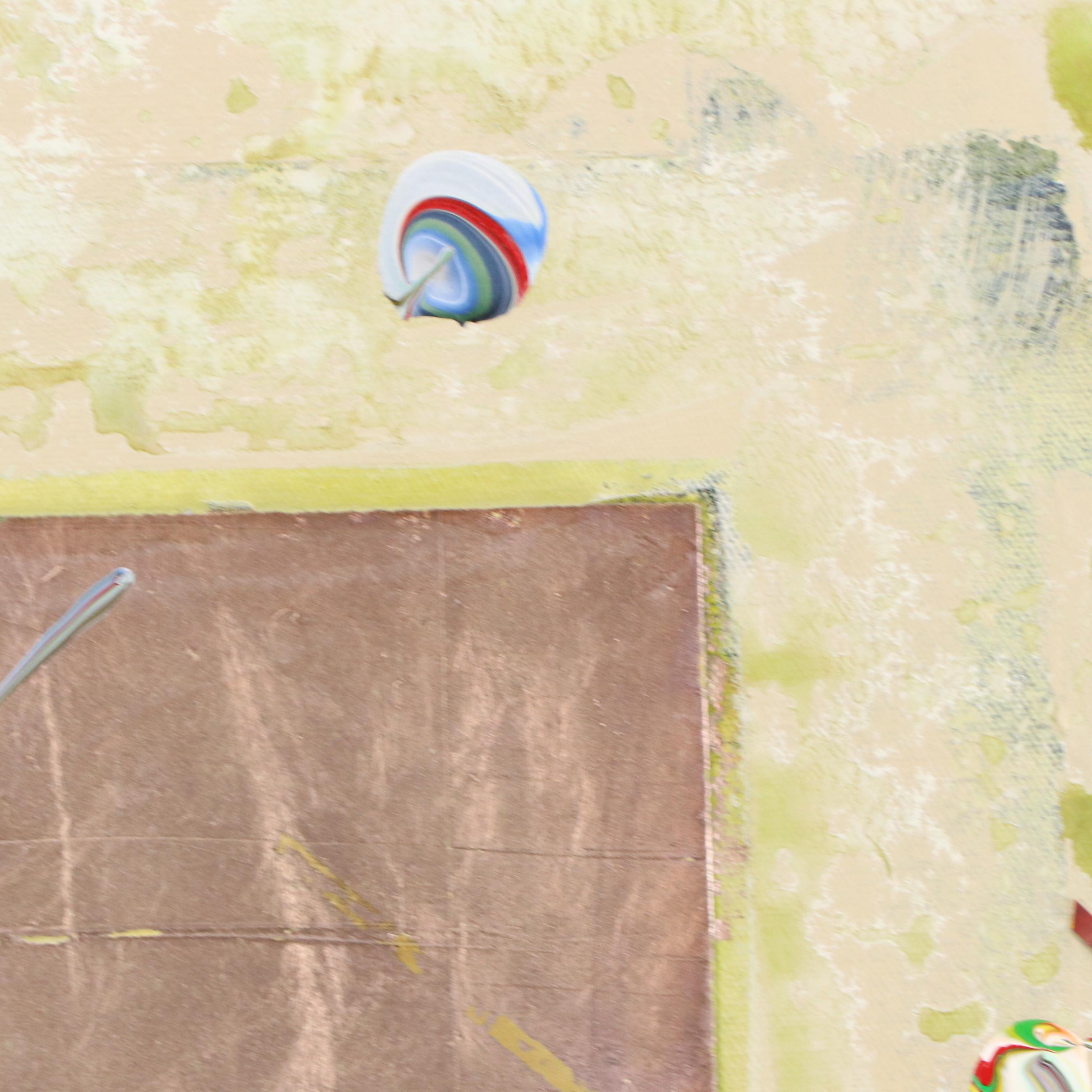 Abstract Modern Mixed Media Painting, 1985