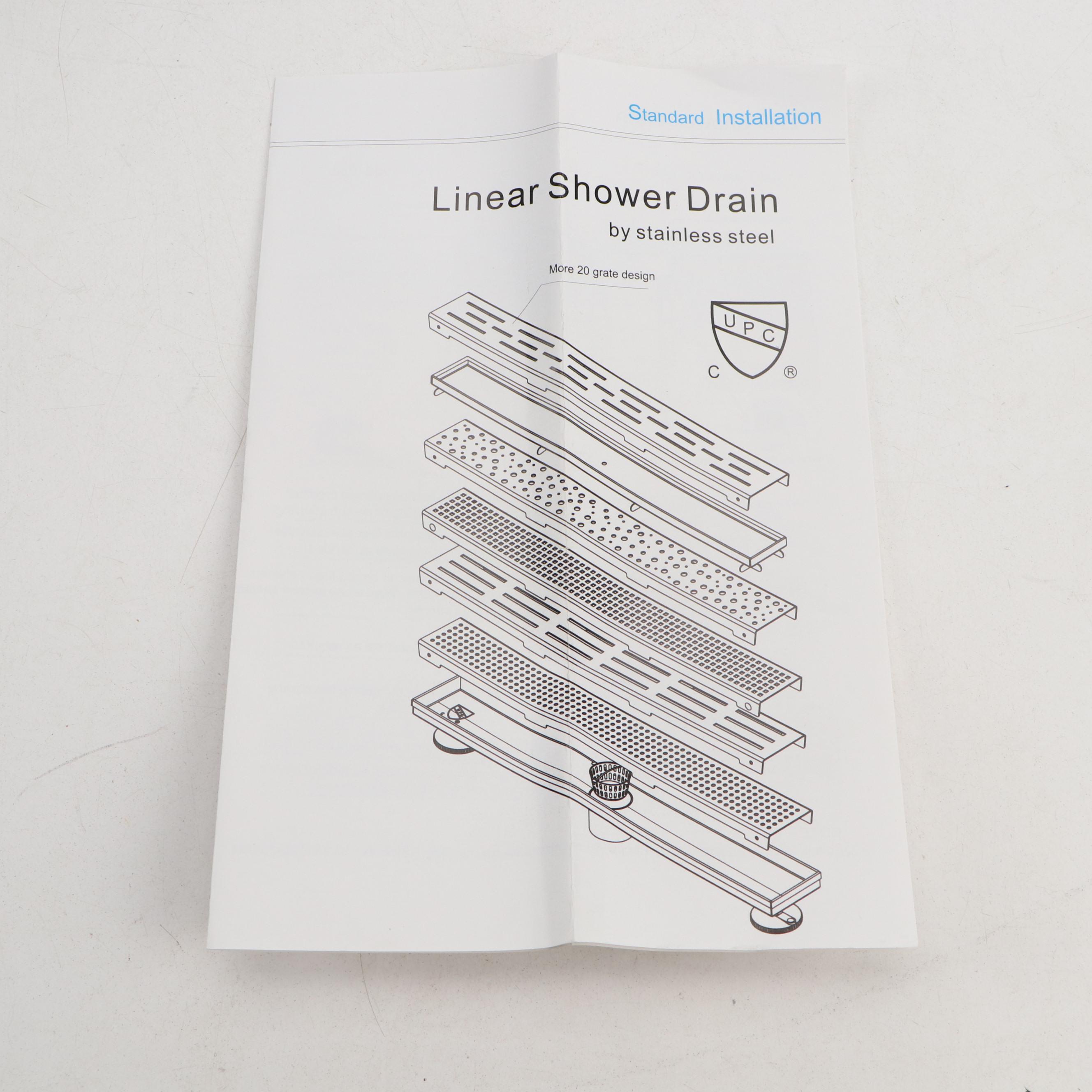 Matte Black 28" Linear Tile-In Shower Drains, Pair