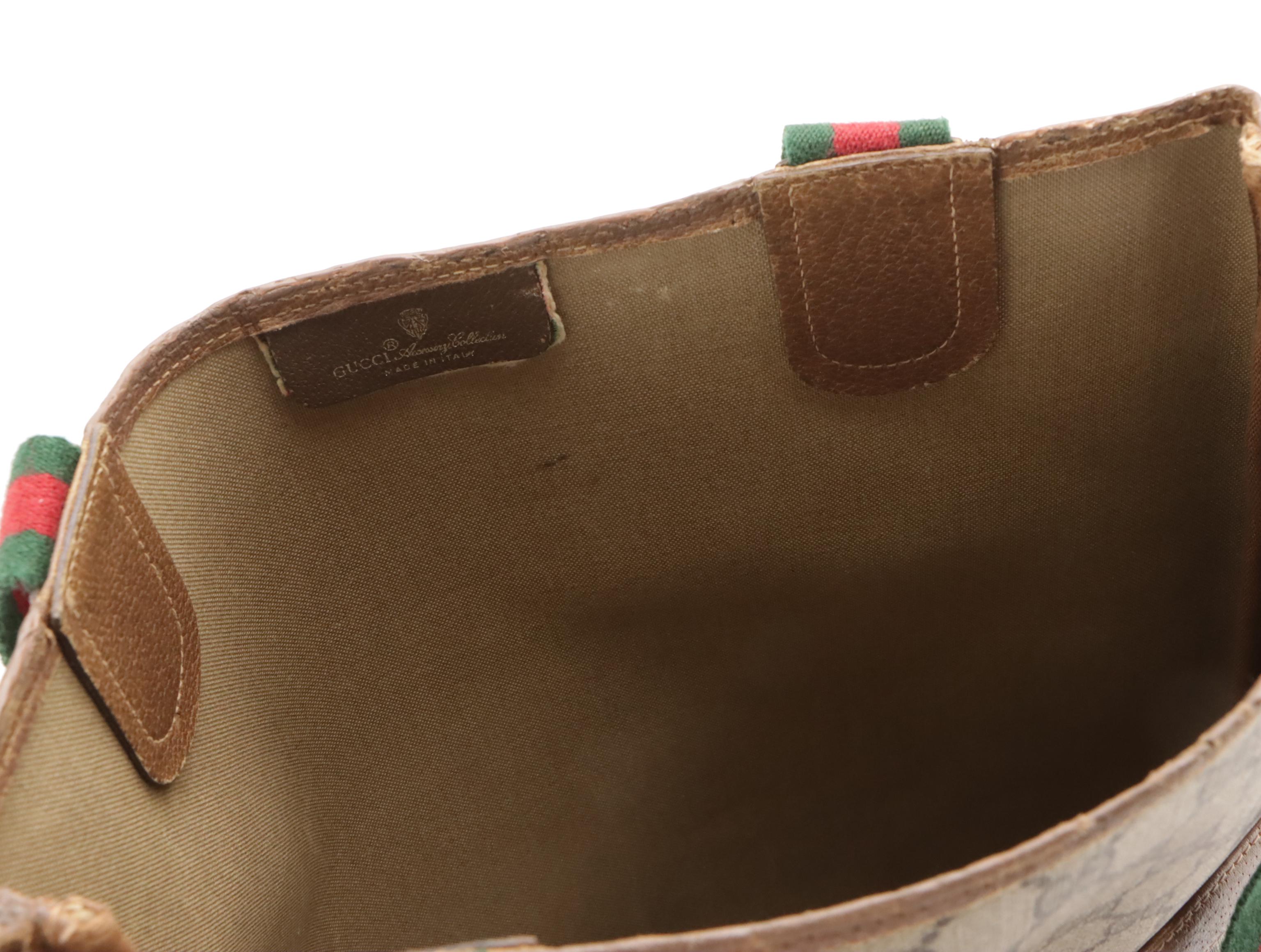 Gucci Accessory Collection Supreme Canvas, Leather, and Web Strap Shoulder Bag