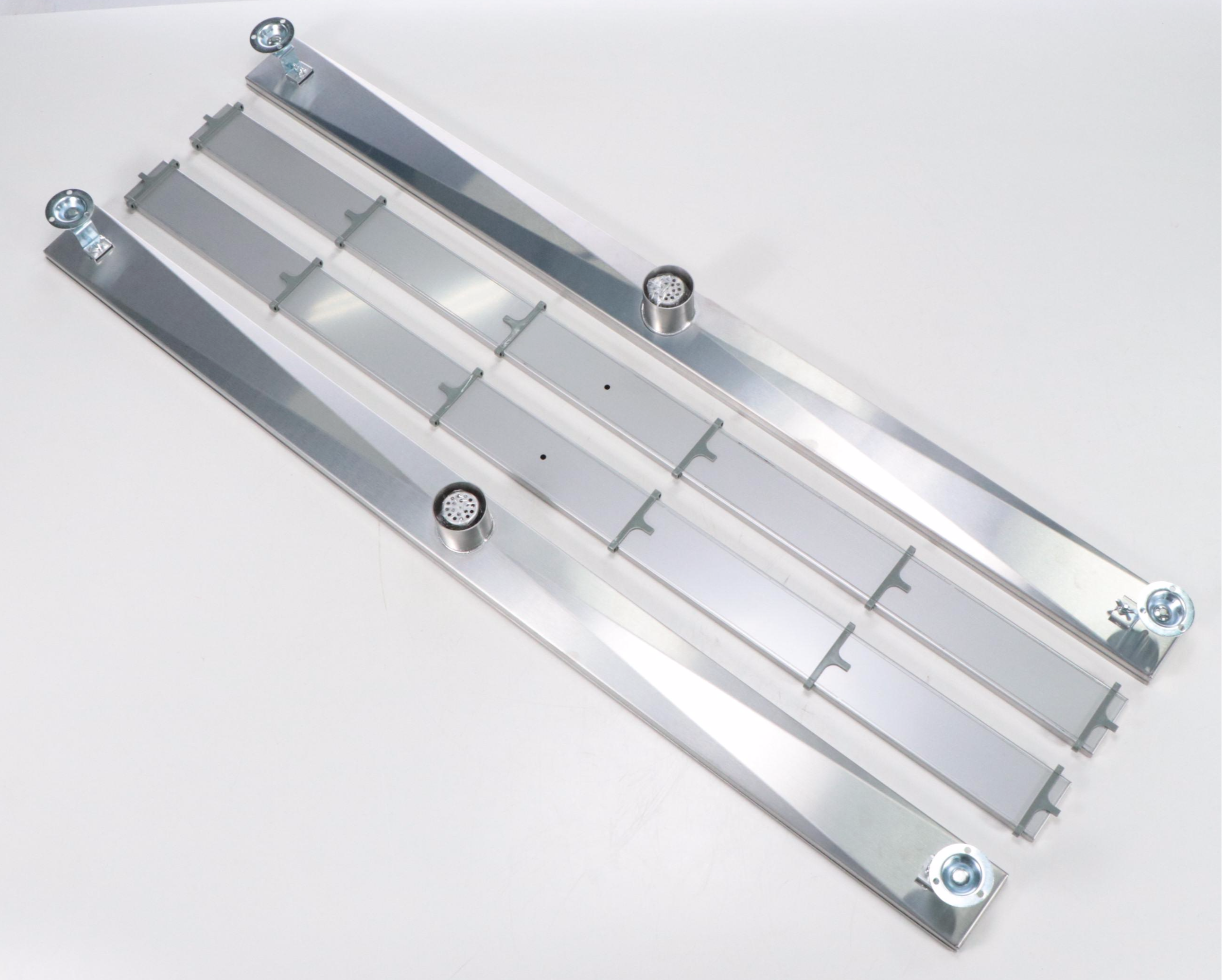 Pair of 48" Linear Stainless Steel Tile-In Shower Drains