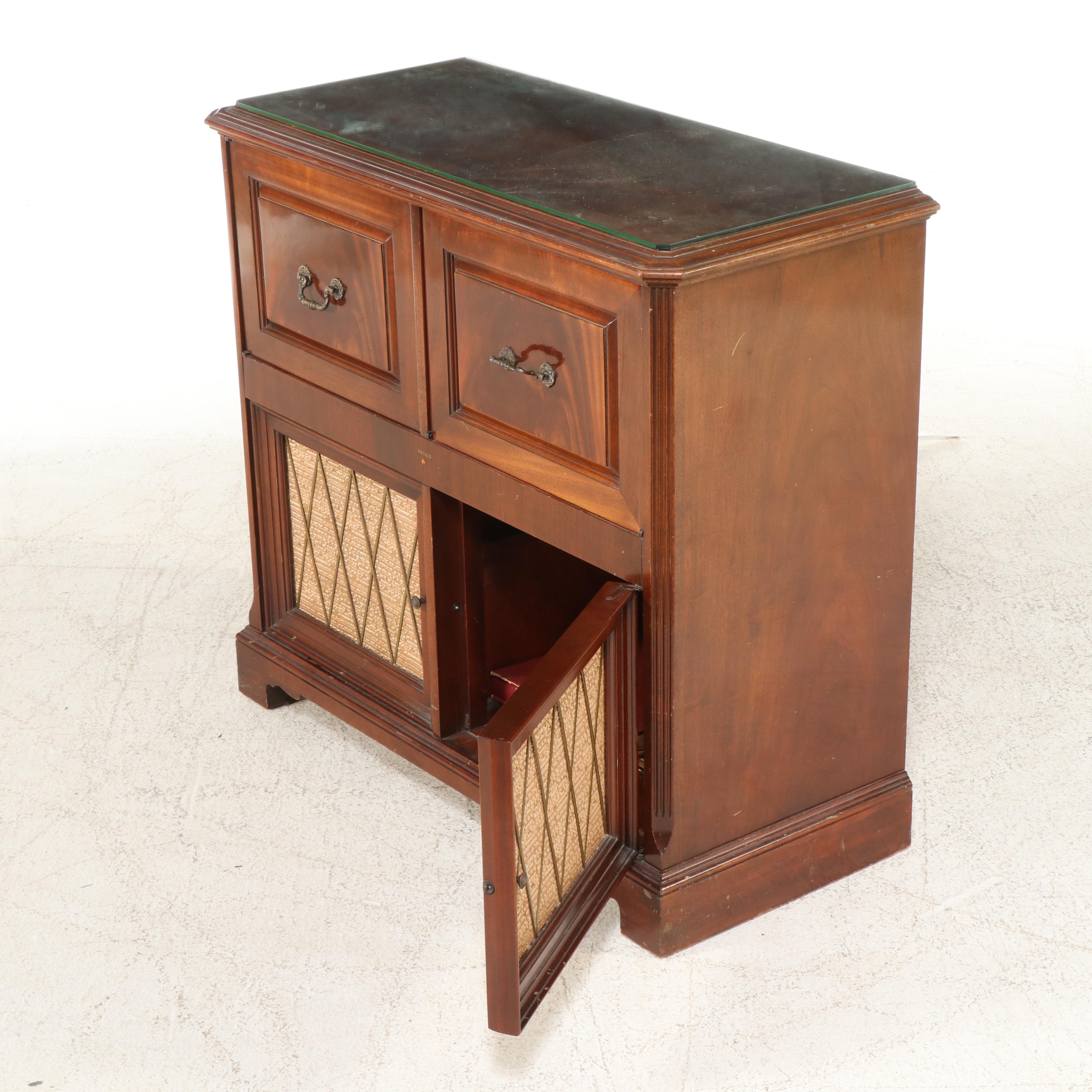Philco Vintage Cabinet Entertainment Center, Mid-20th Century