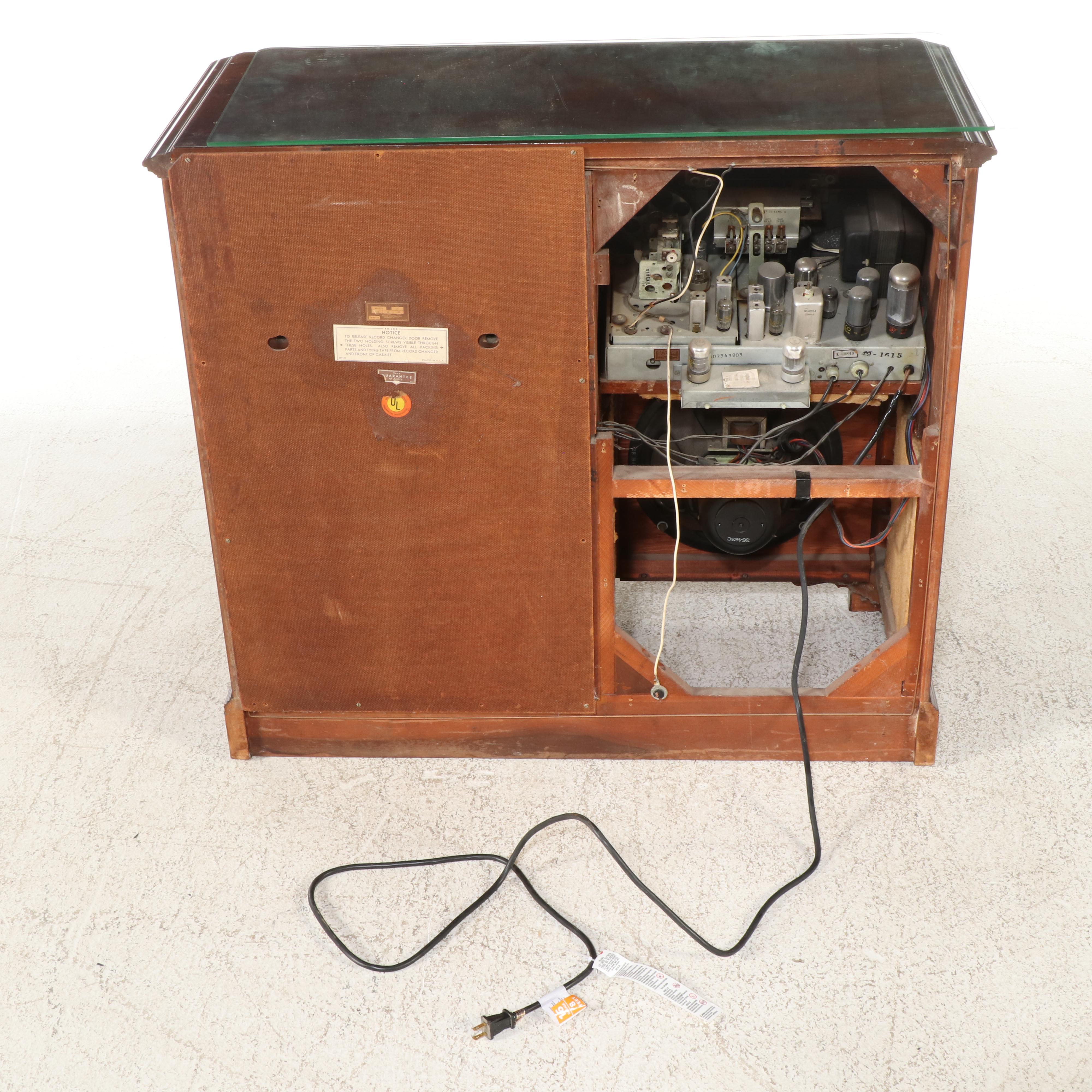 Philco Vintage Cabinet Entertainment Center, Mid-20th Century