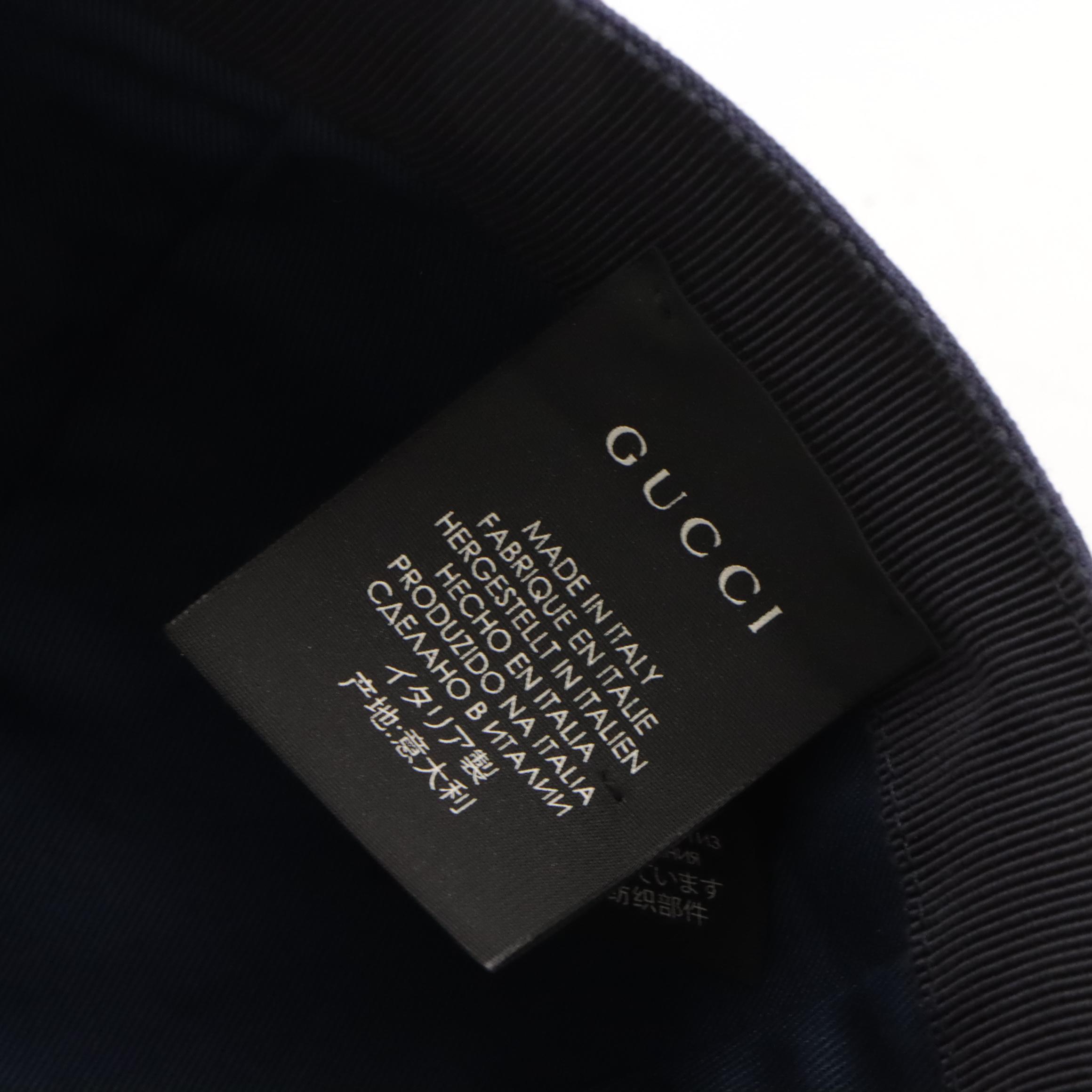 Gucci Interlocking GG Cotton Canvas Baseball Cap in Navy