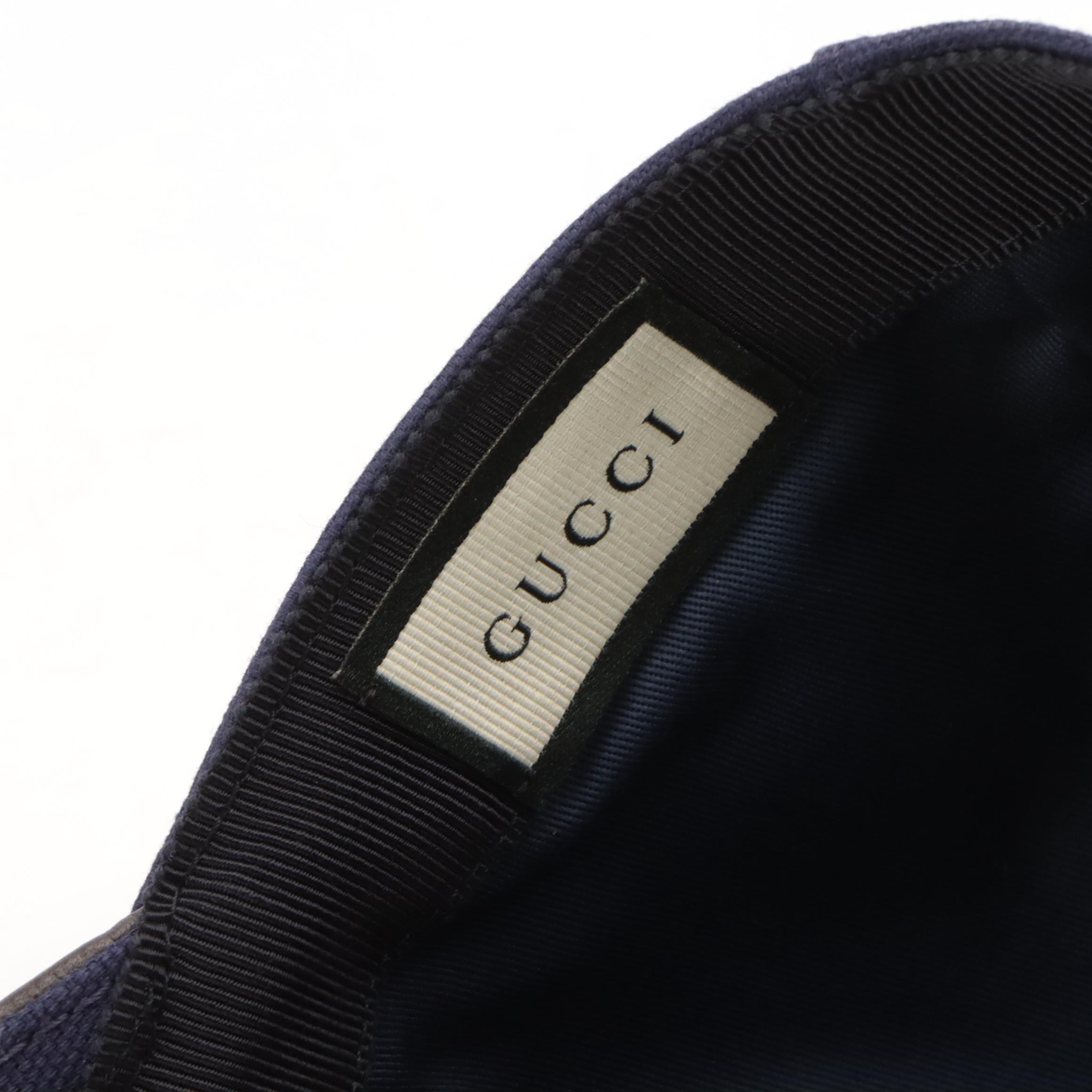Gucci Interlocking GG Cotton Canvas Baseball Cap in Navy