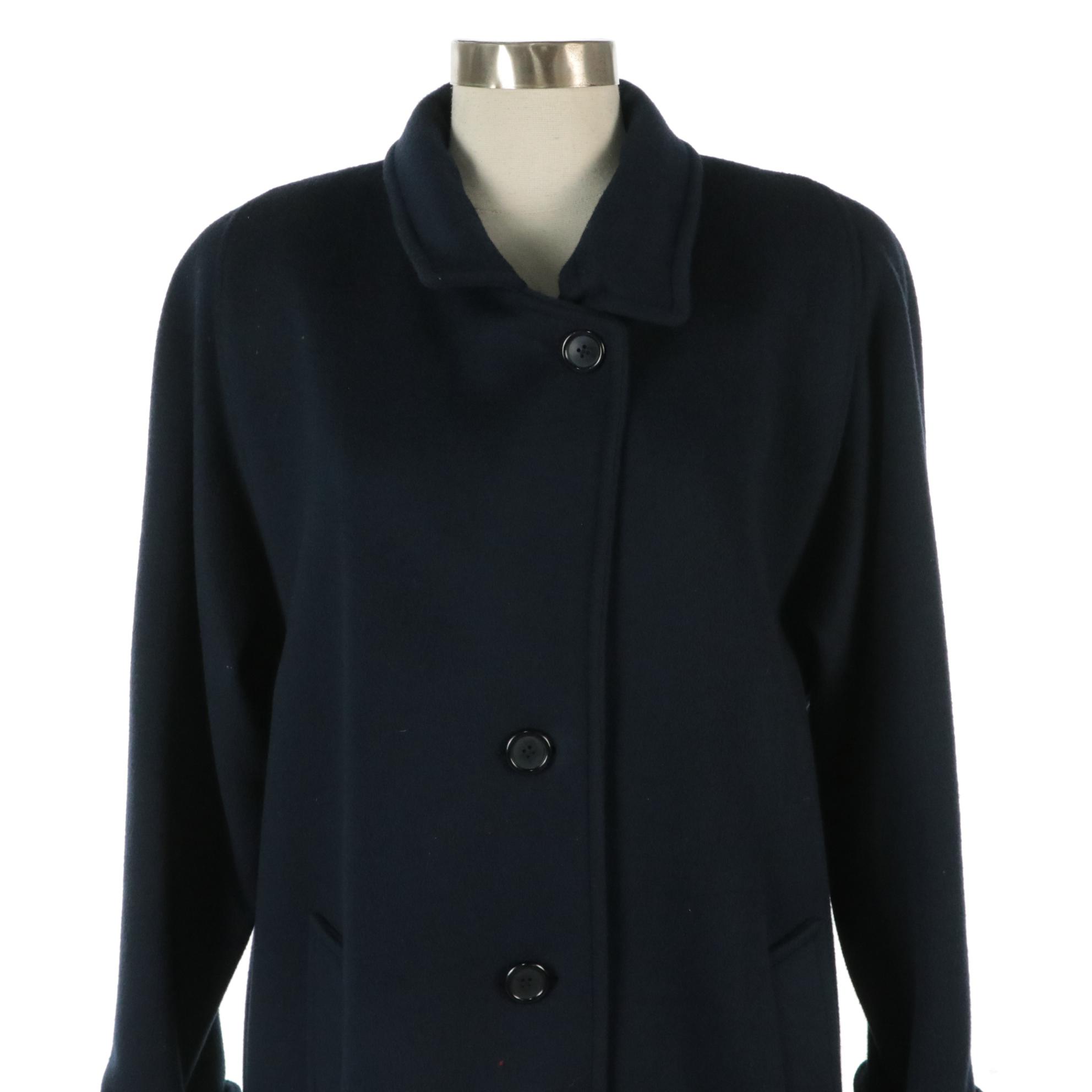 Jacqueline Ferrar Single Breasted Mid Length Wool Coat