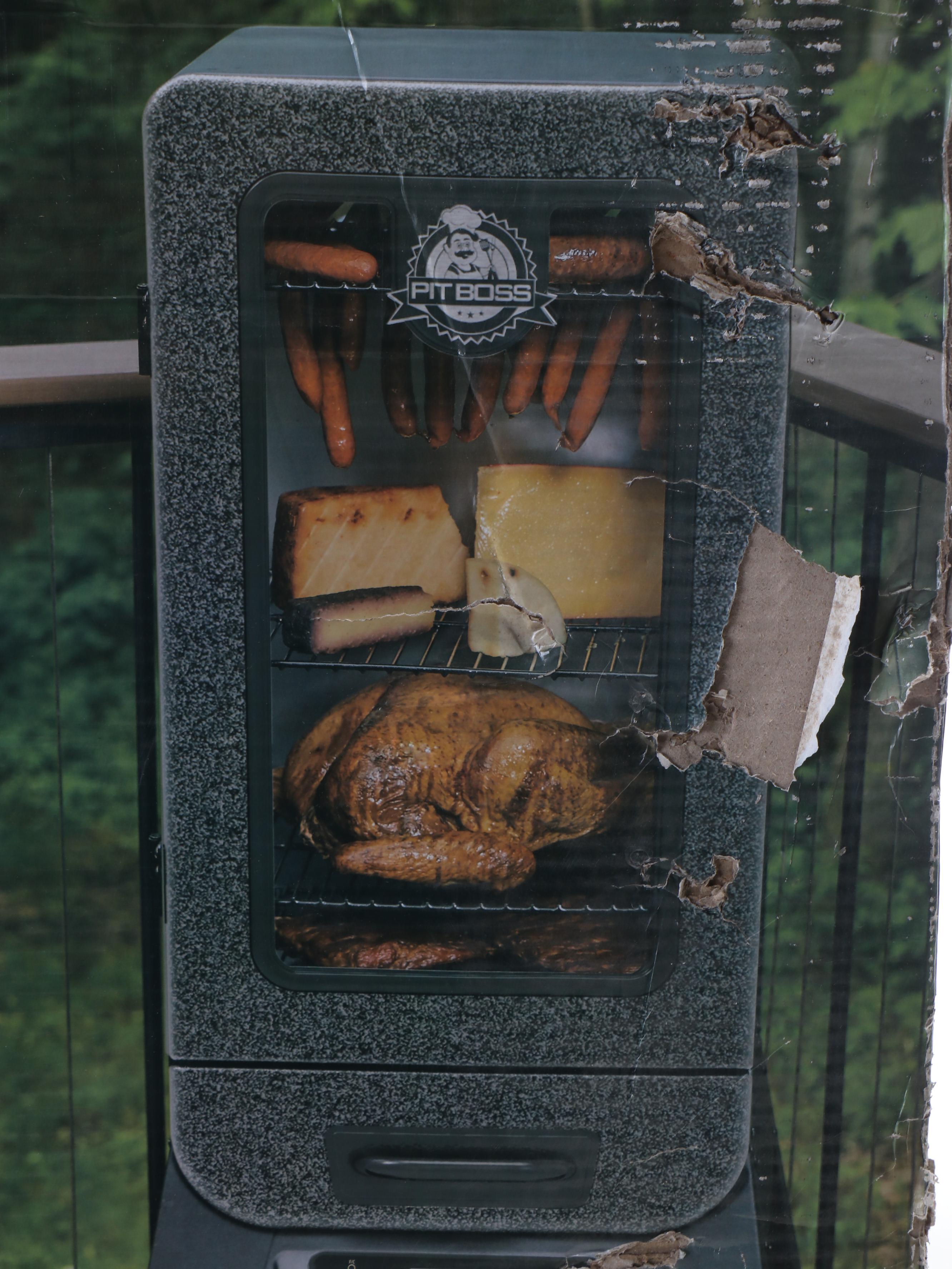 Pit Boss Silver Hammertone 3-Series Digital Electric Vertical Smoker