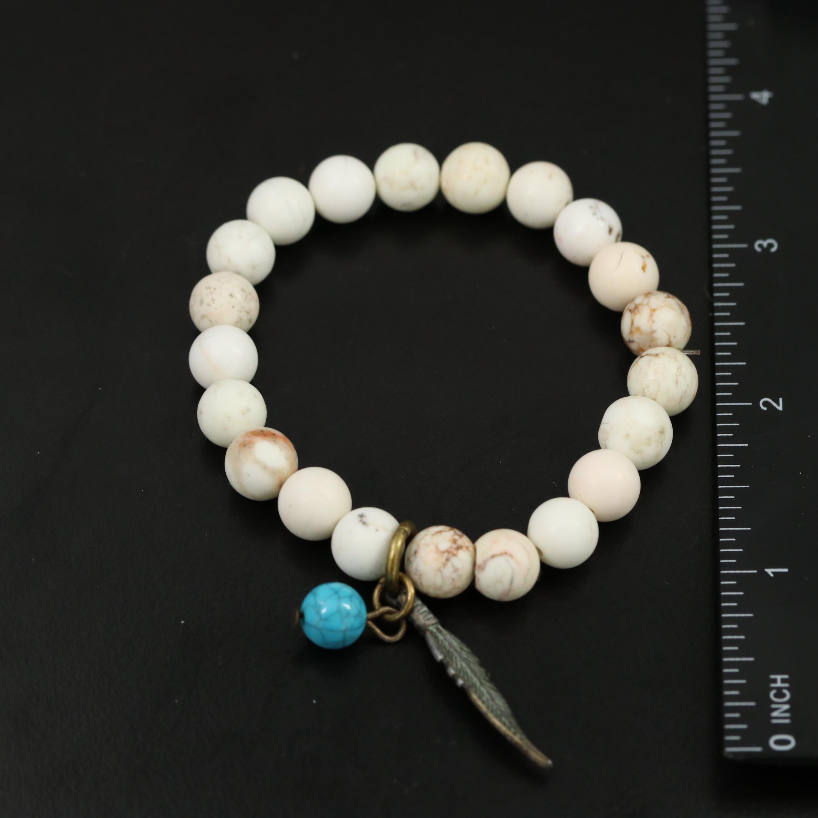Gemstone Bracelets Including Jasper, Howlite and Aventurine