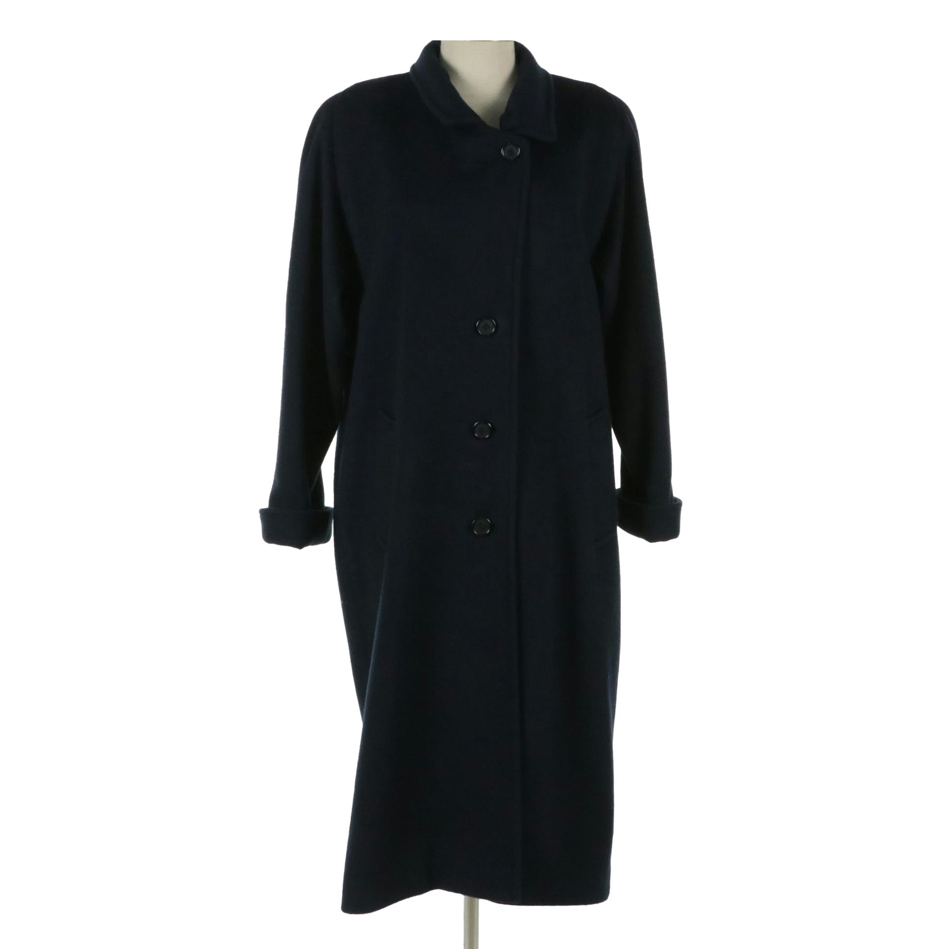 Jacqueline Ferrar Single Breasted Mid Length Wool Coat