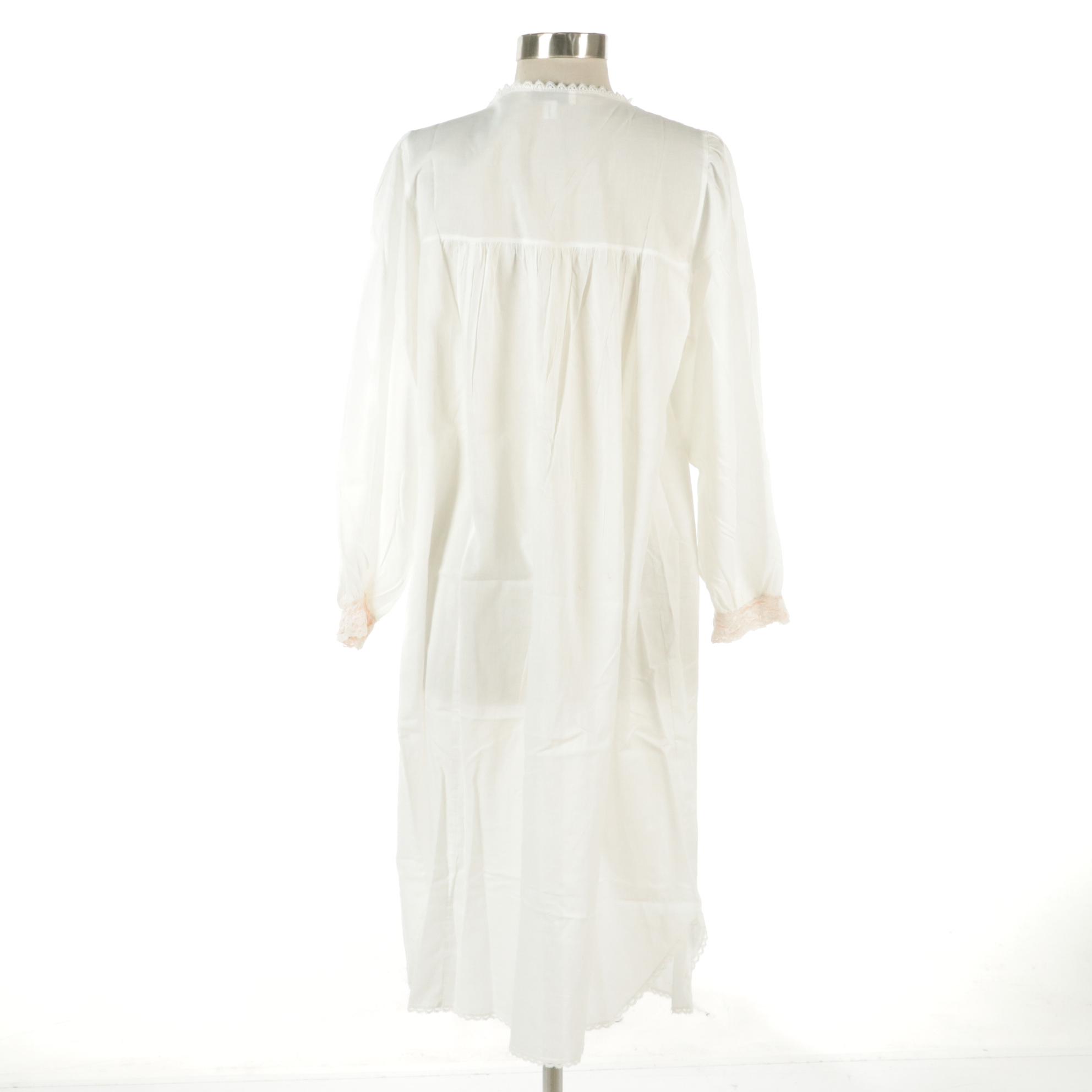 Christian Dior Lace Trim Nightgown in Cotton for Saks Fifth Avenue