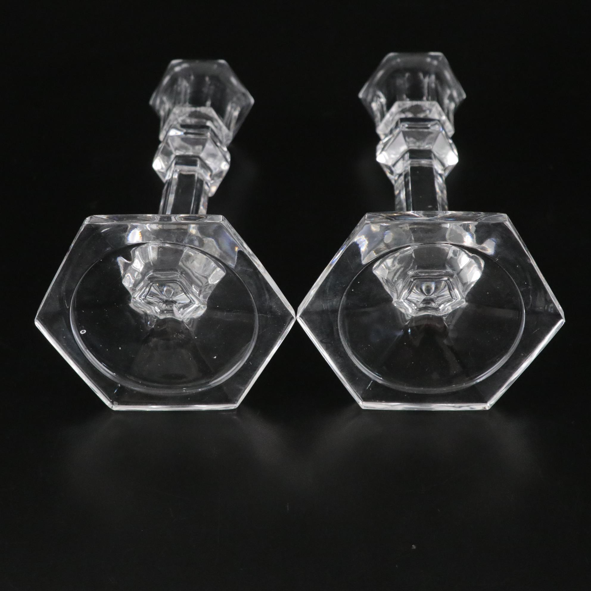 Glassware with Candle Sticks, Shakers, Tumblers, and a Bowl