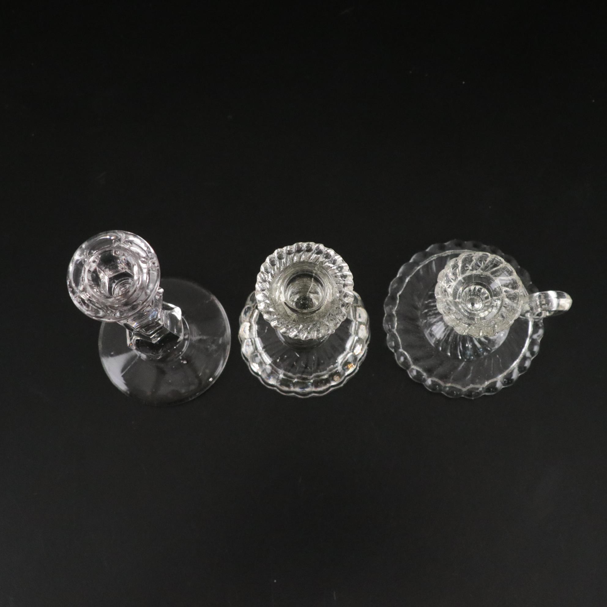 Glassware with Candle Sticks, Shakers, Tumblers, and a Bowl