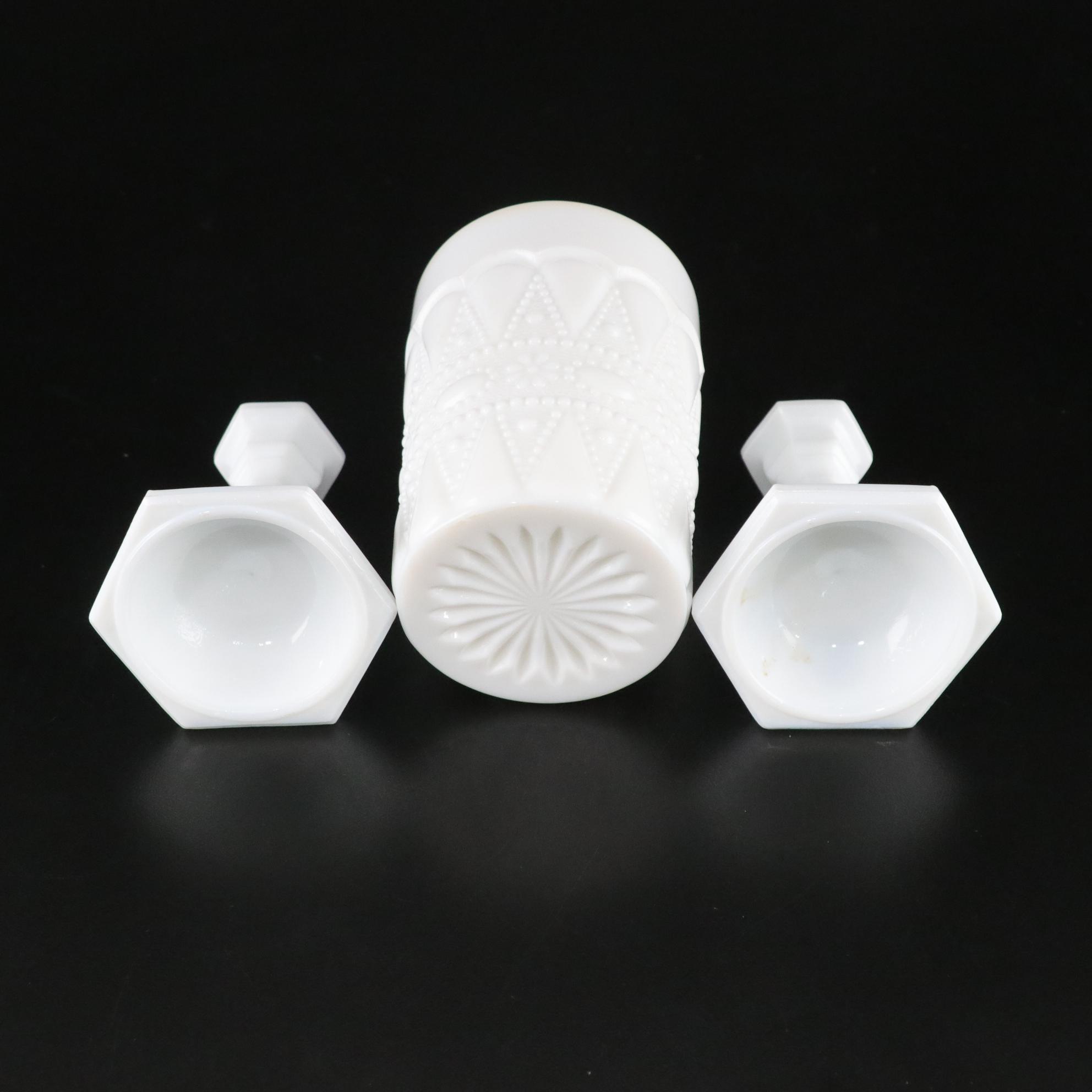 Glassware with Candle Sticks, Shakers, Tumblers, and a Bowl