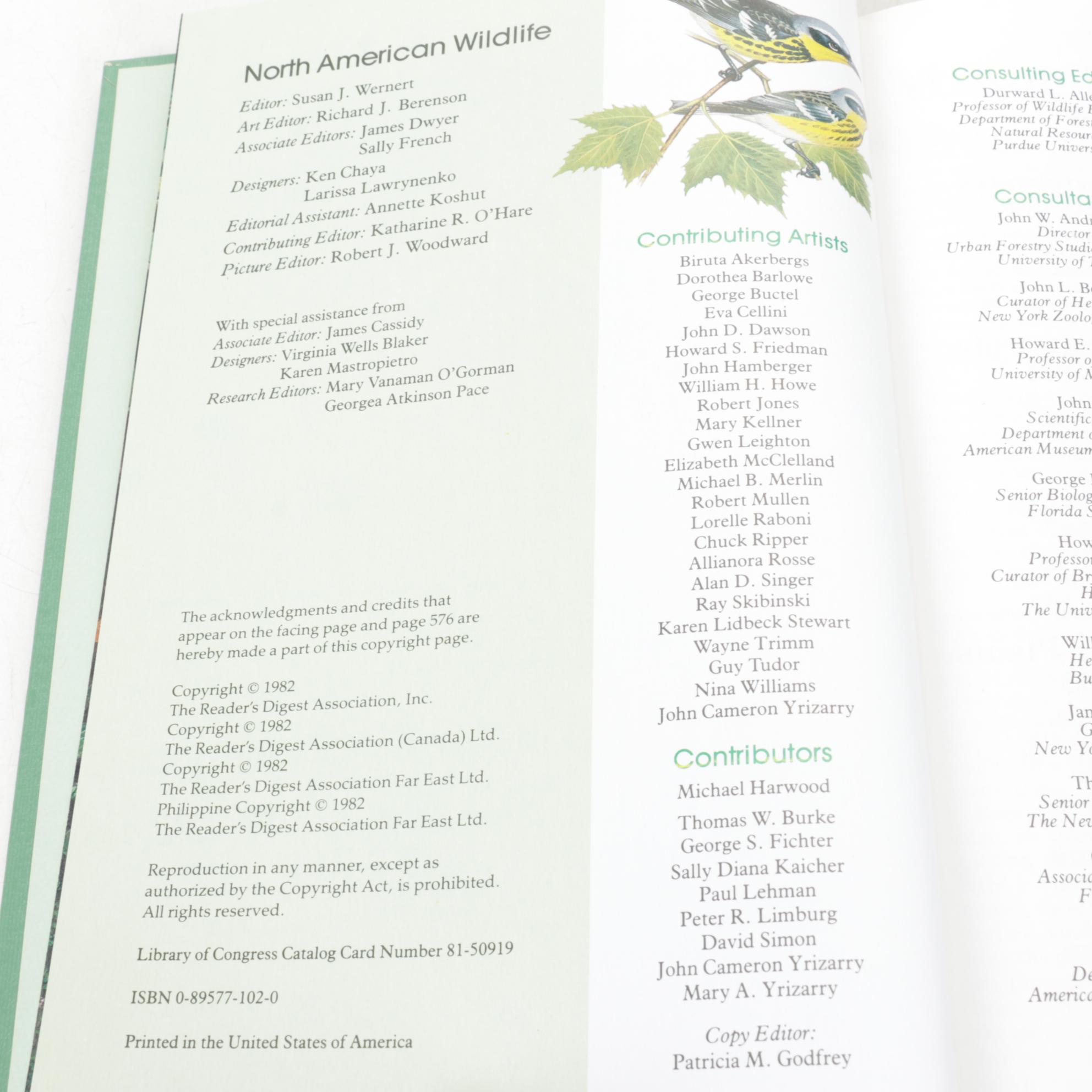 "North American Wildlife" in Collection of Plant Identification Books, 1970-80s