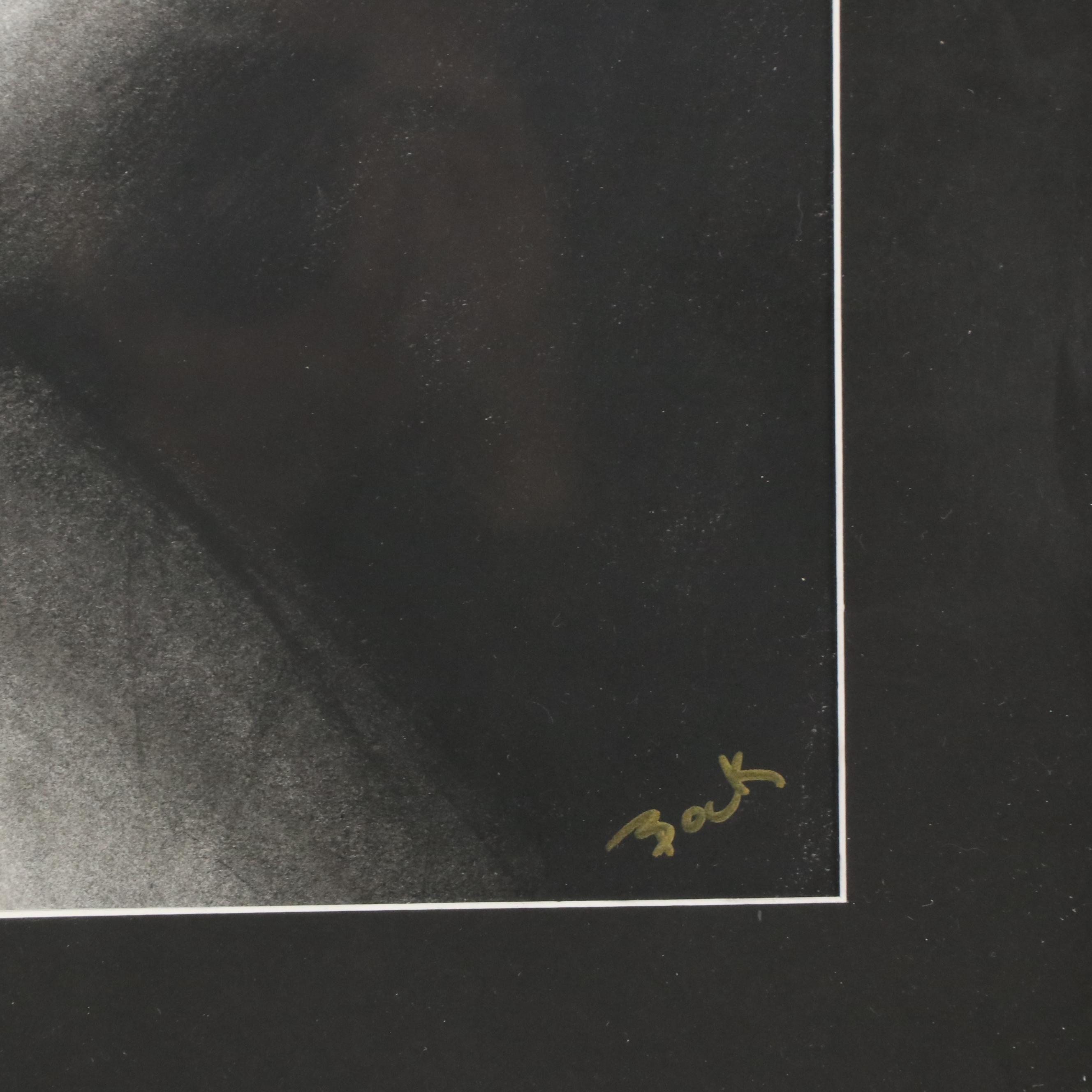 Anne-Marie Bock Nude Figural Charcoal Drawing, 21st Century