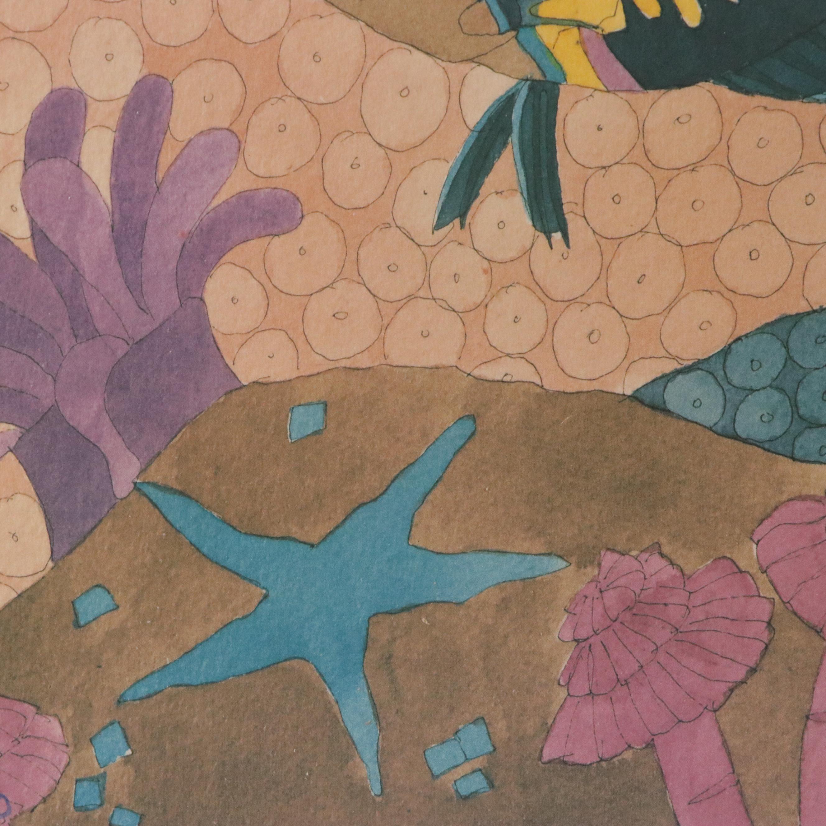 Dan Goad Offset Lithograph "Ocean Reef II," 1991