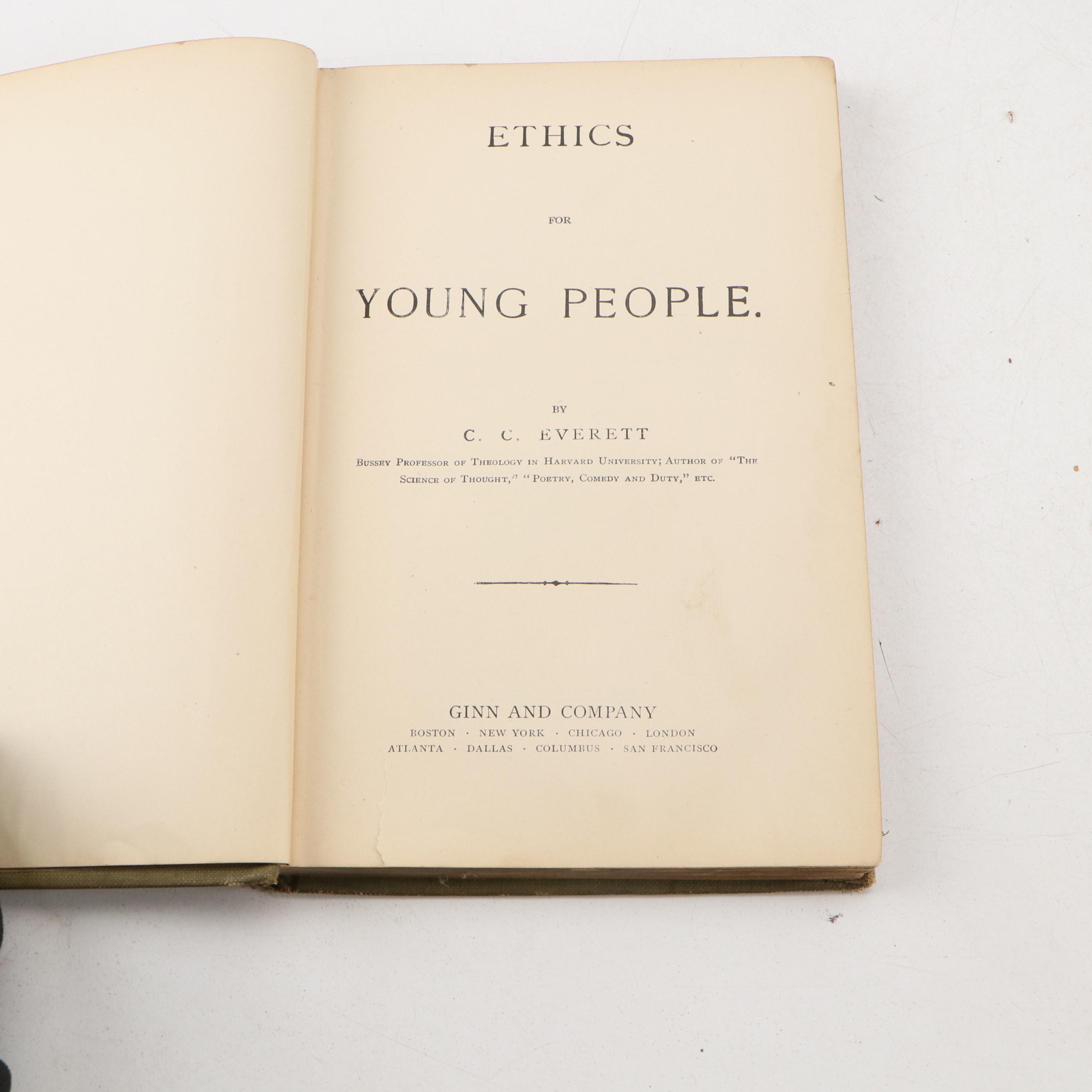 "Ethics for Young People" by C. C. Everett and More Books