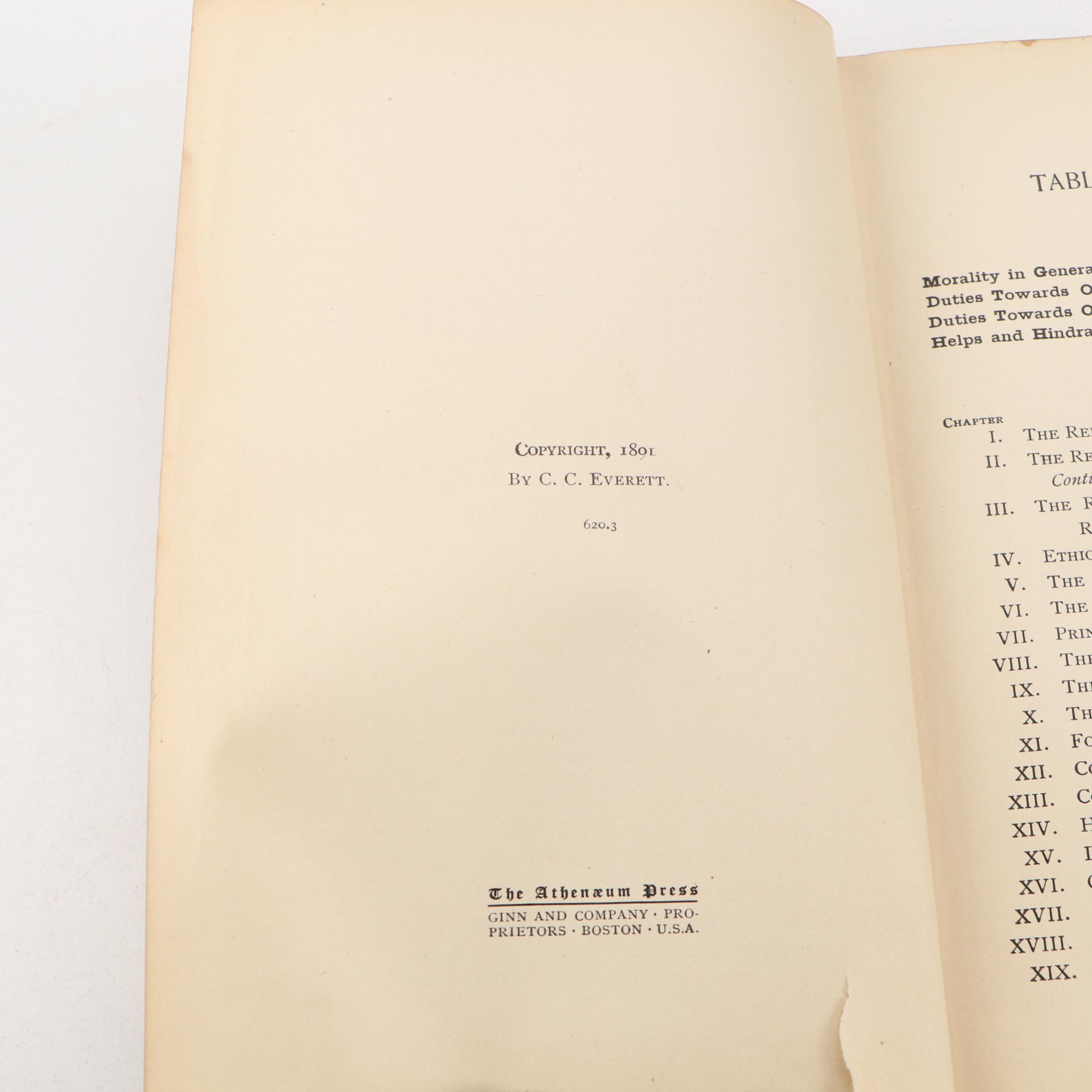 "Ethics for Young People" by C. C. Everett and More Books