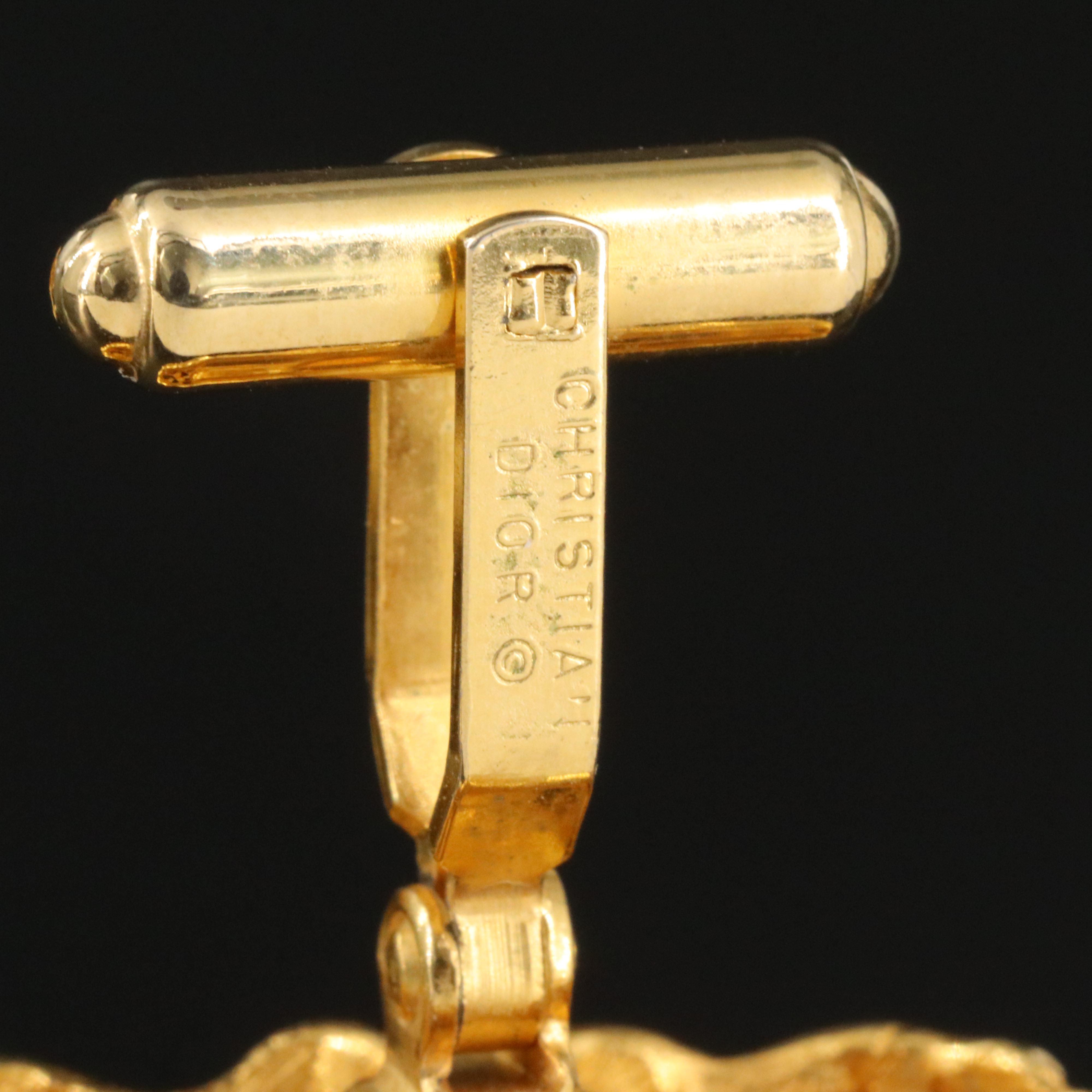 Christian Dior Brutalist Style Cufflinks
