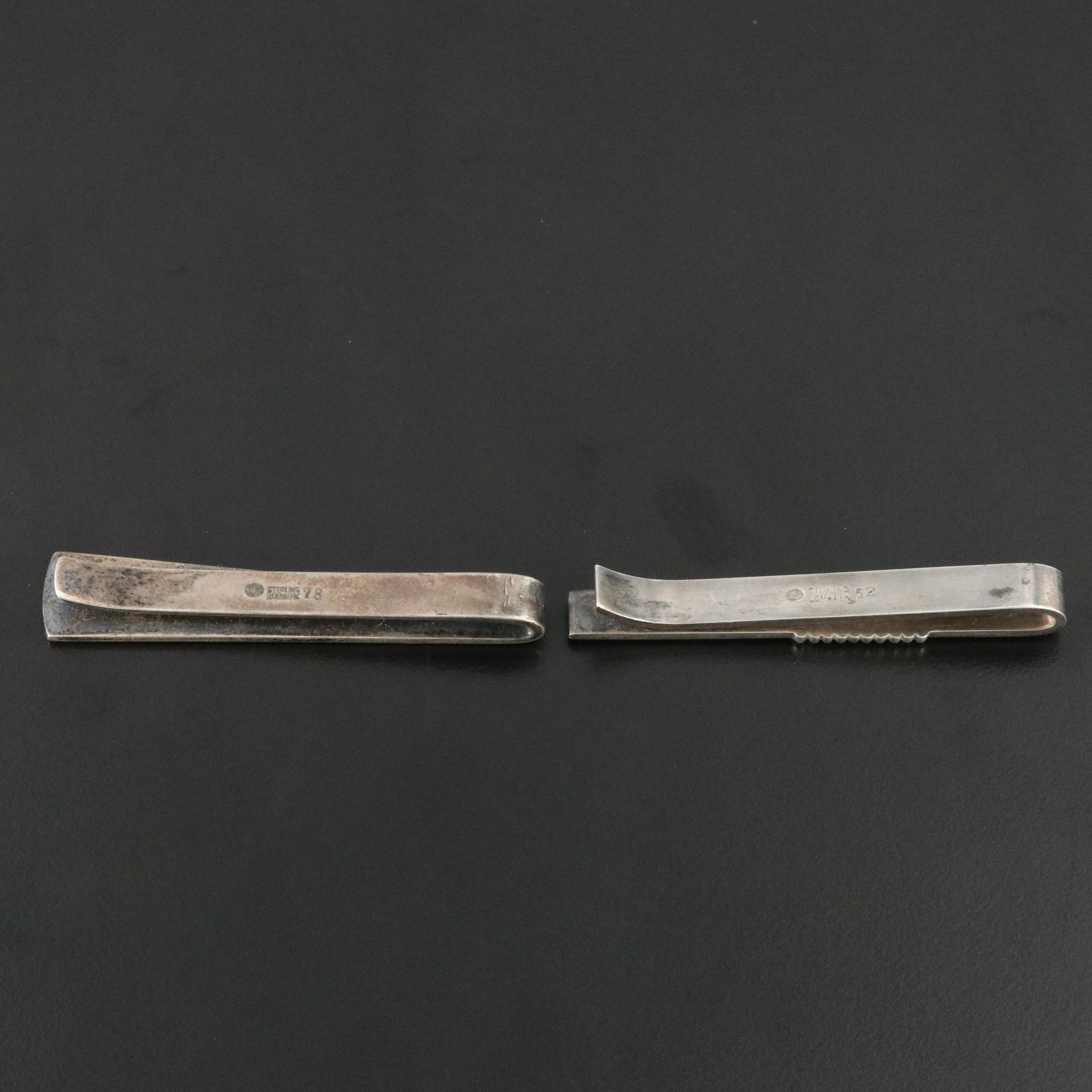 Arno Malinowski and Harald Nielsen for Georg Jensen Sterling Tie Bars