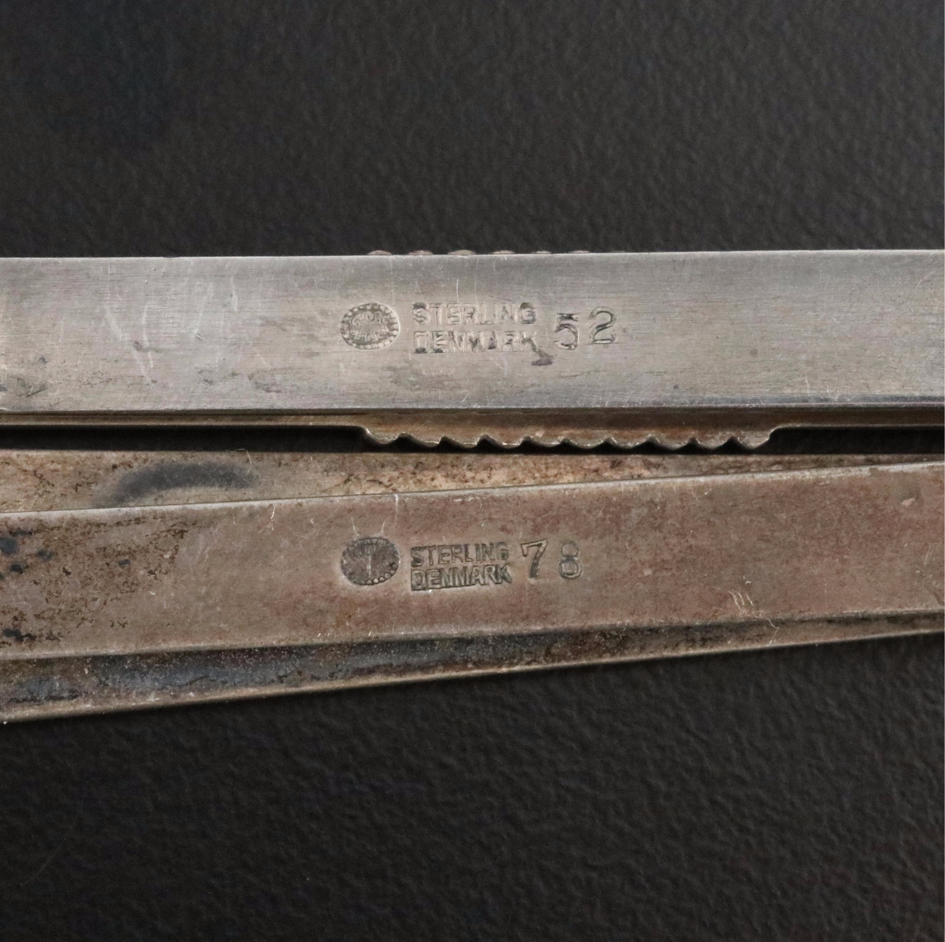 Arno Malinowski and Harald Nielsen for Georg Jensen Sterling Tie Bars