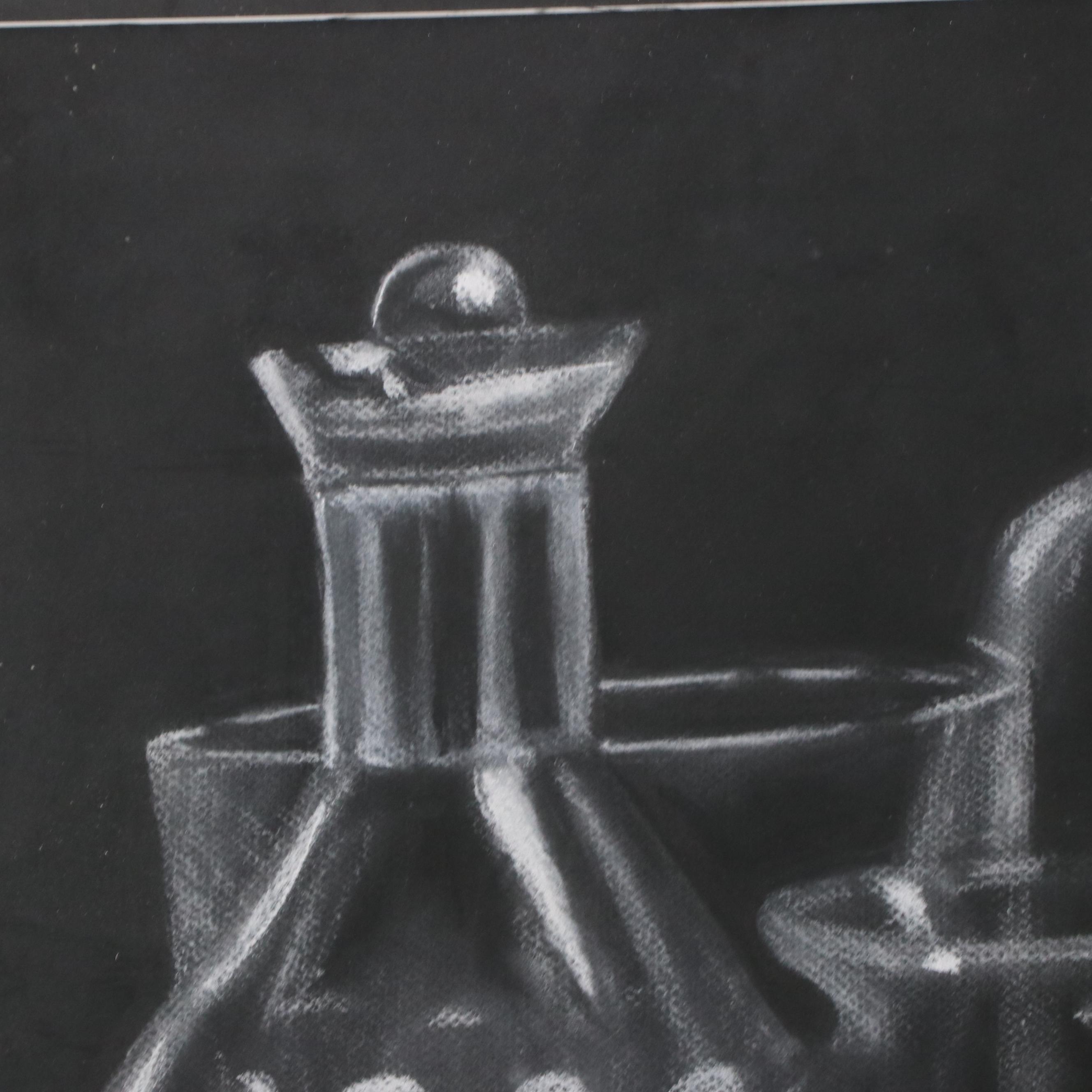Anne-Marie Bock Still Life Charcoal Drawing, 2005