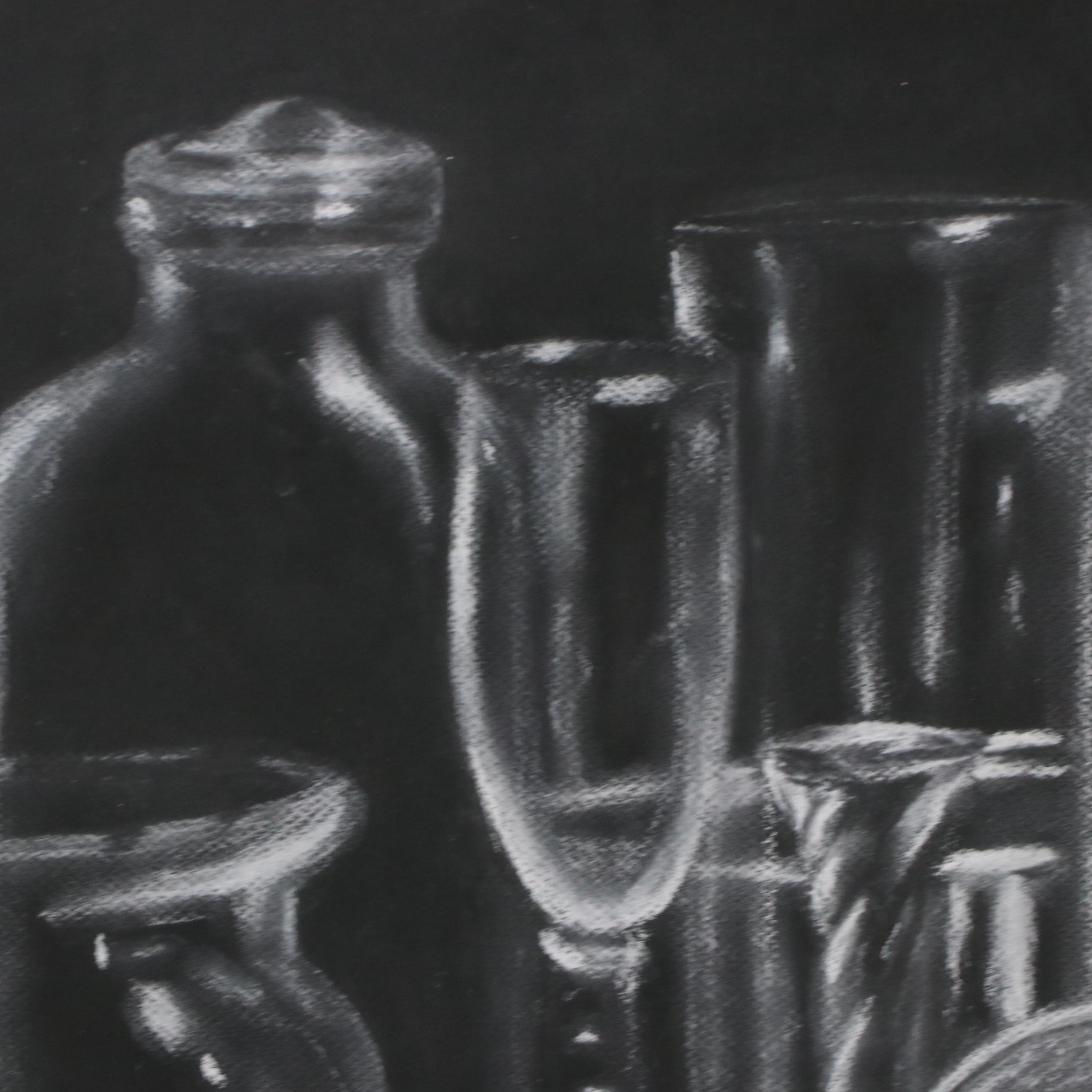 Anne-Marie Bock Still Life Charcoal Drawing, 2005