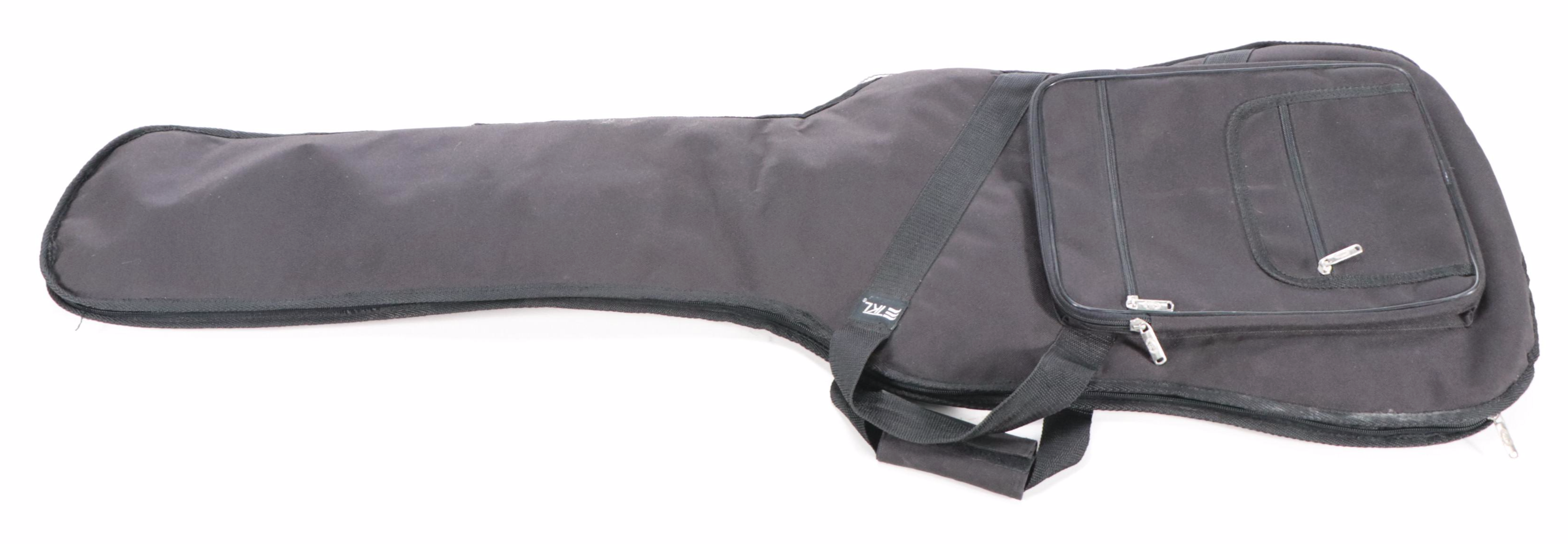 G.W. Lyon By Washburn Enameled Black Gloss Finish Electric Guitar with Case