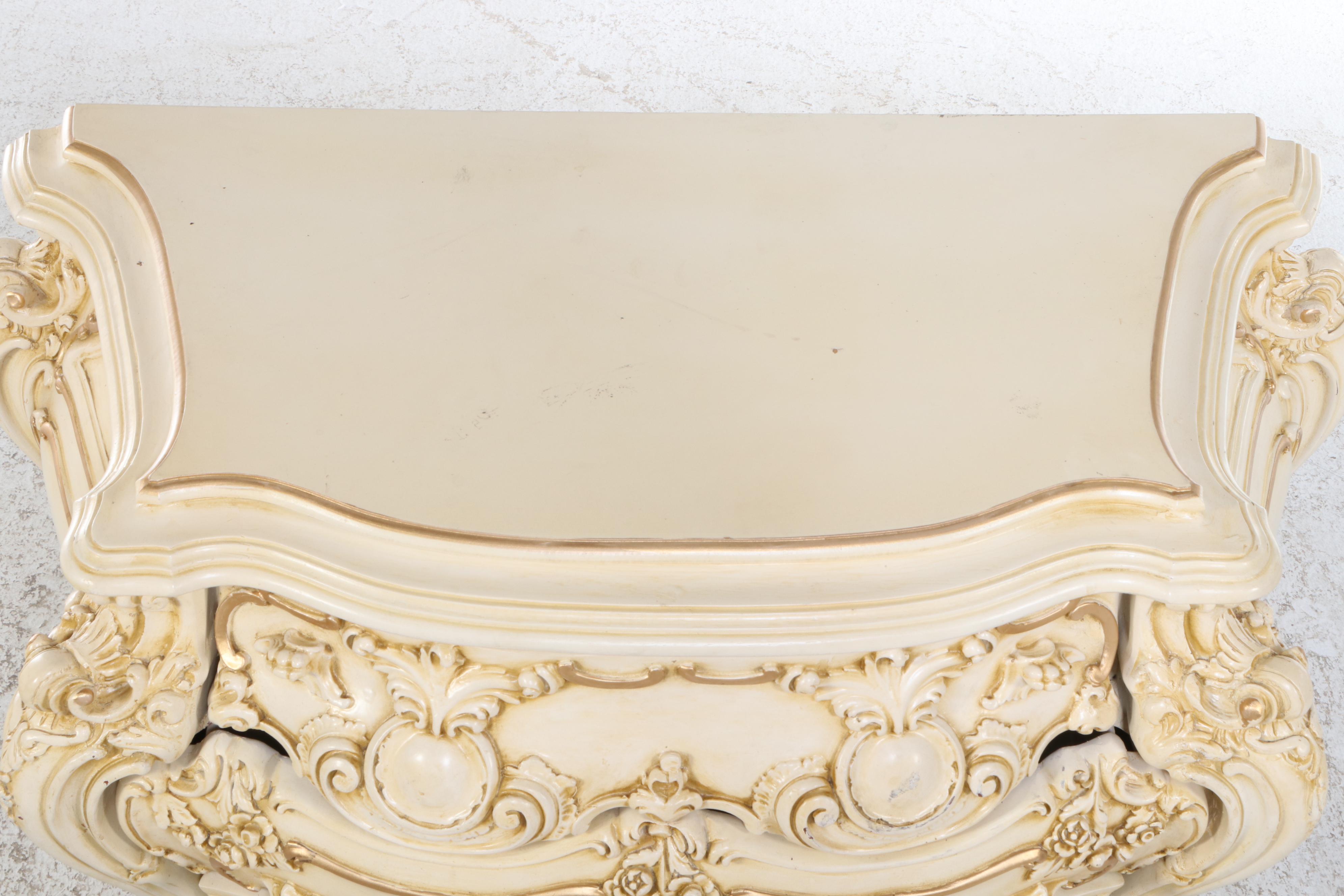 Rococo Style Painted Wood Bombé Chest, Mid to Late 20th Century