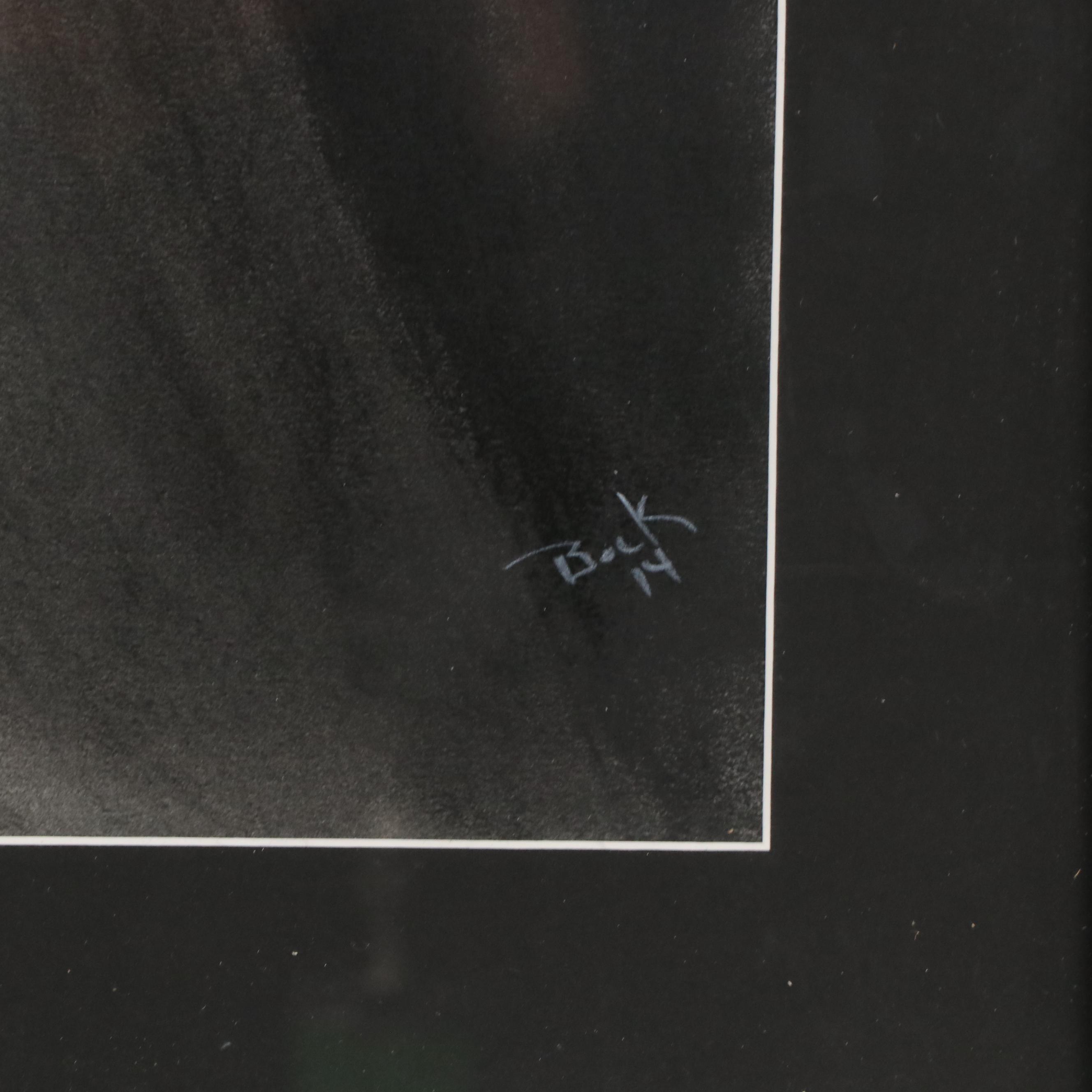 Anne-Marie Bock Nude Figural Charcoal Drawing, 2014