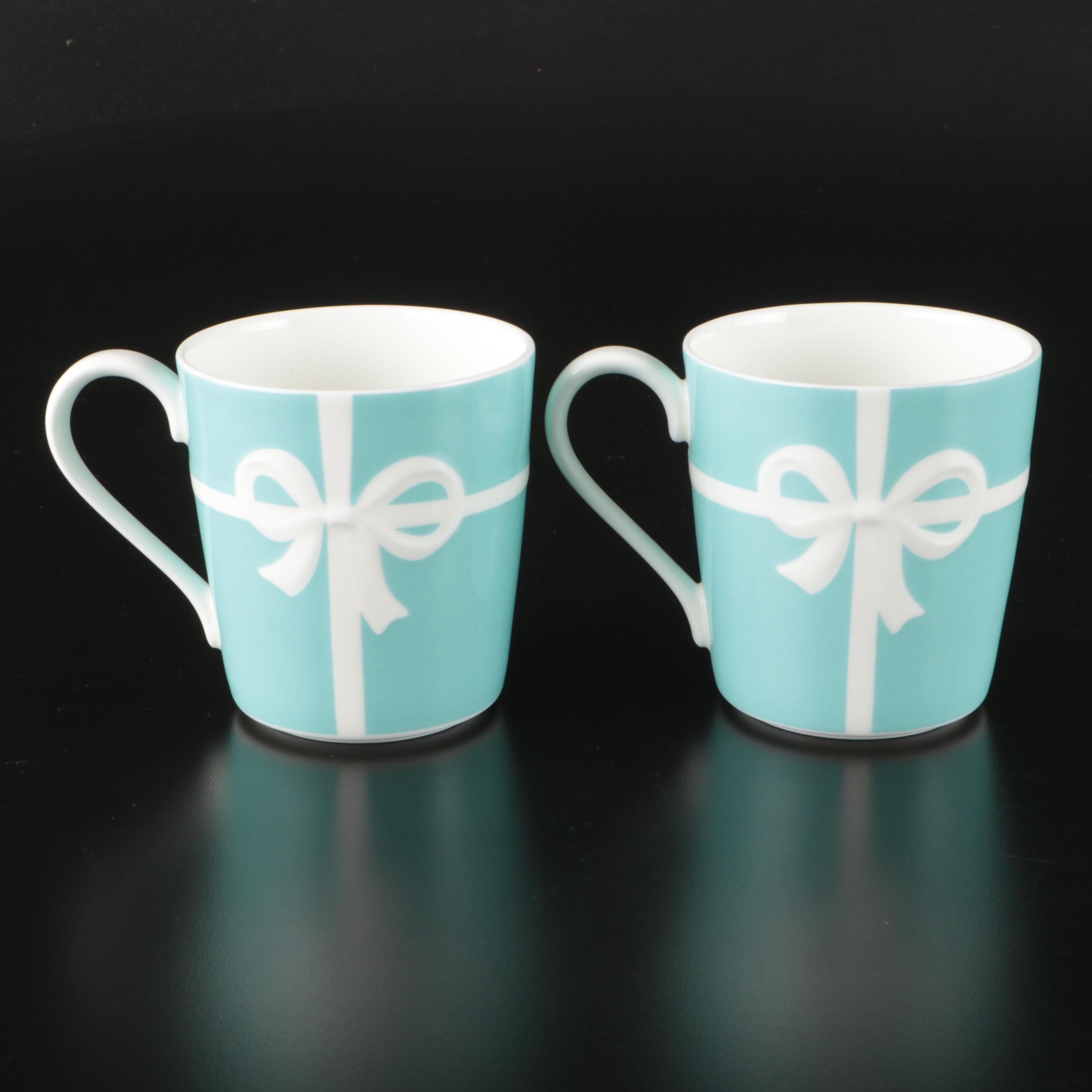 Pair of Tiffany & Co. "Tiffany Blue Box" Porcelain Mugs