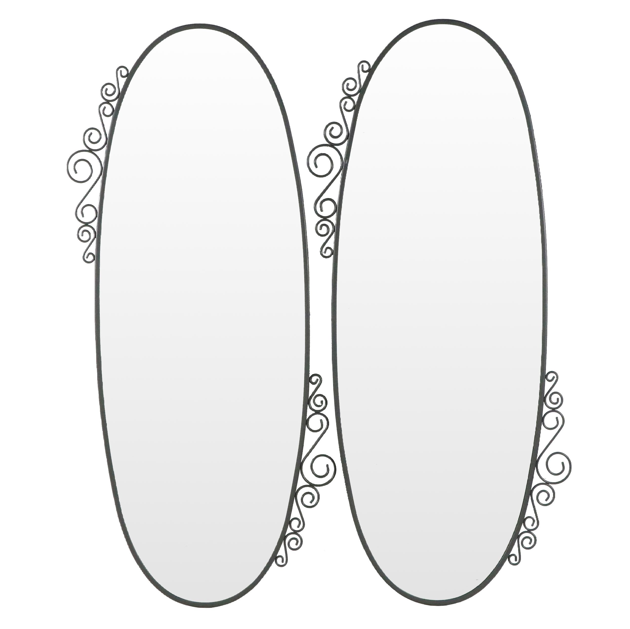 IKEA "Ekene" Oval Mirrors with Metal Frames