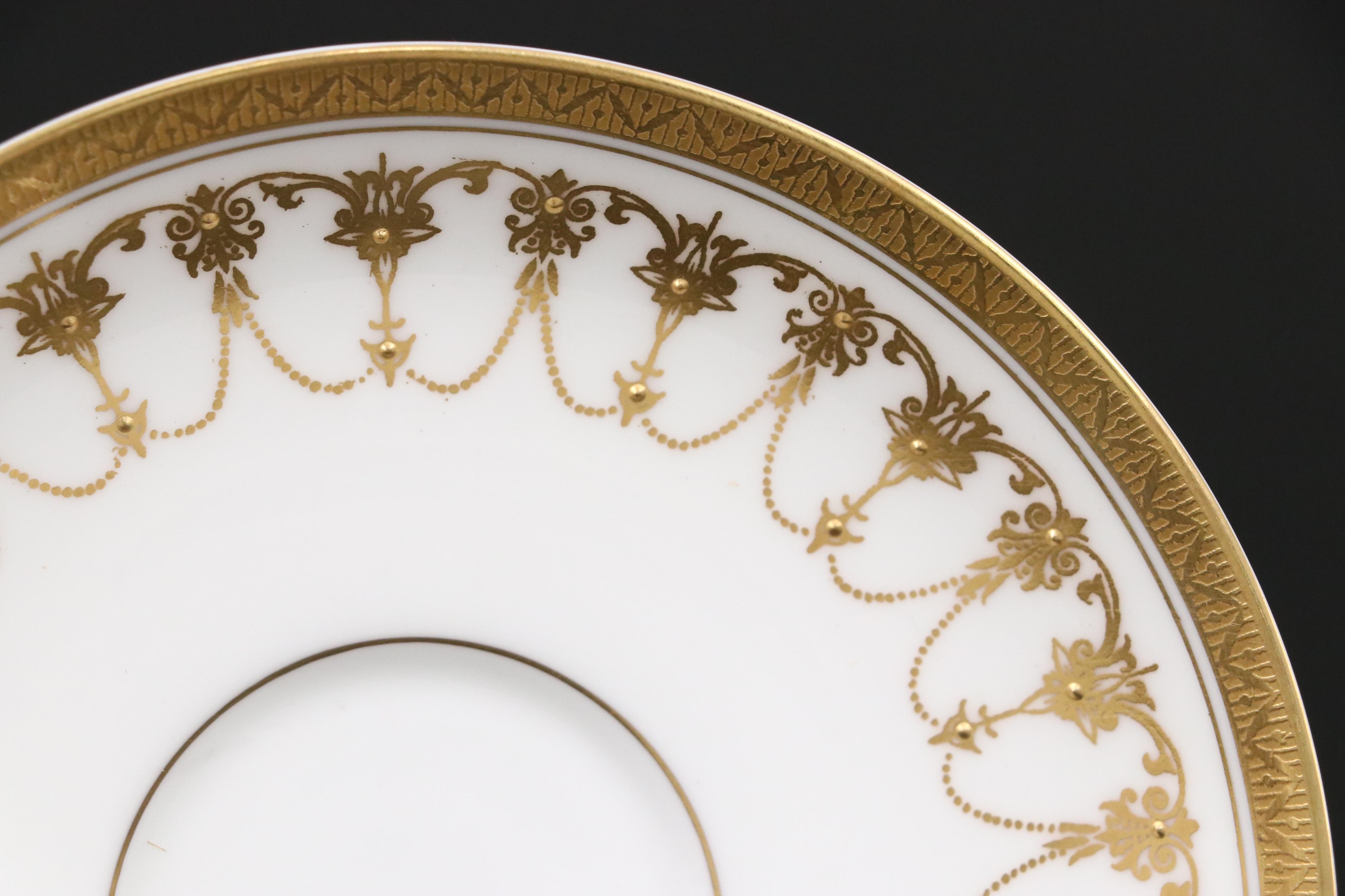 Royal Worcester "Imperial White" Fine Bone China Teacups and Saucers