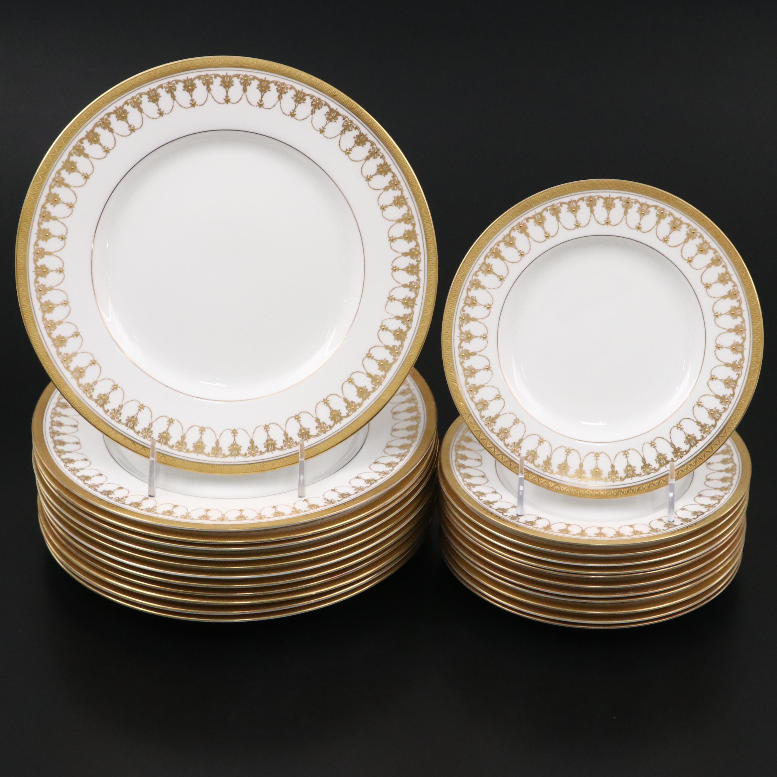 Royal Worcester "Imperial White" Fine Bone China Dinner and Salad Plates