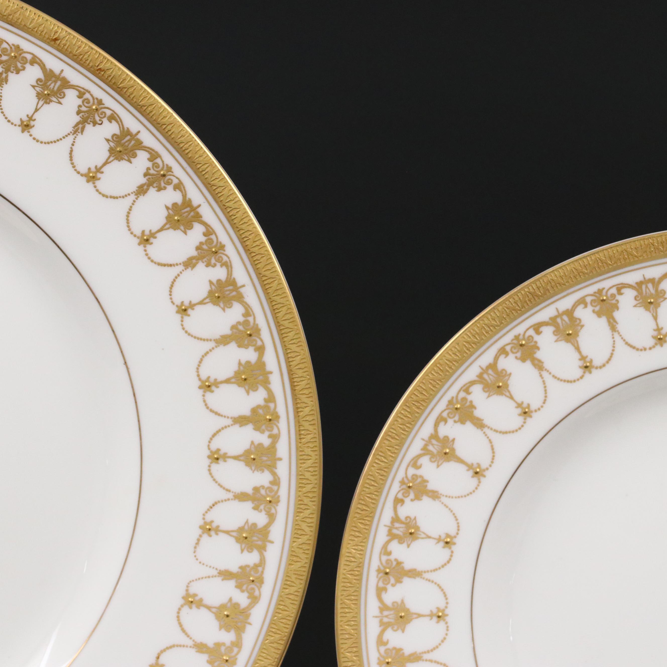 Royal Worcester "Imperial White" Fine Bone China Dinner and Salad Plates