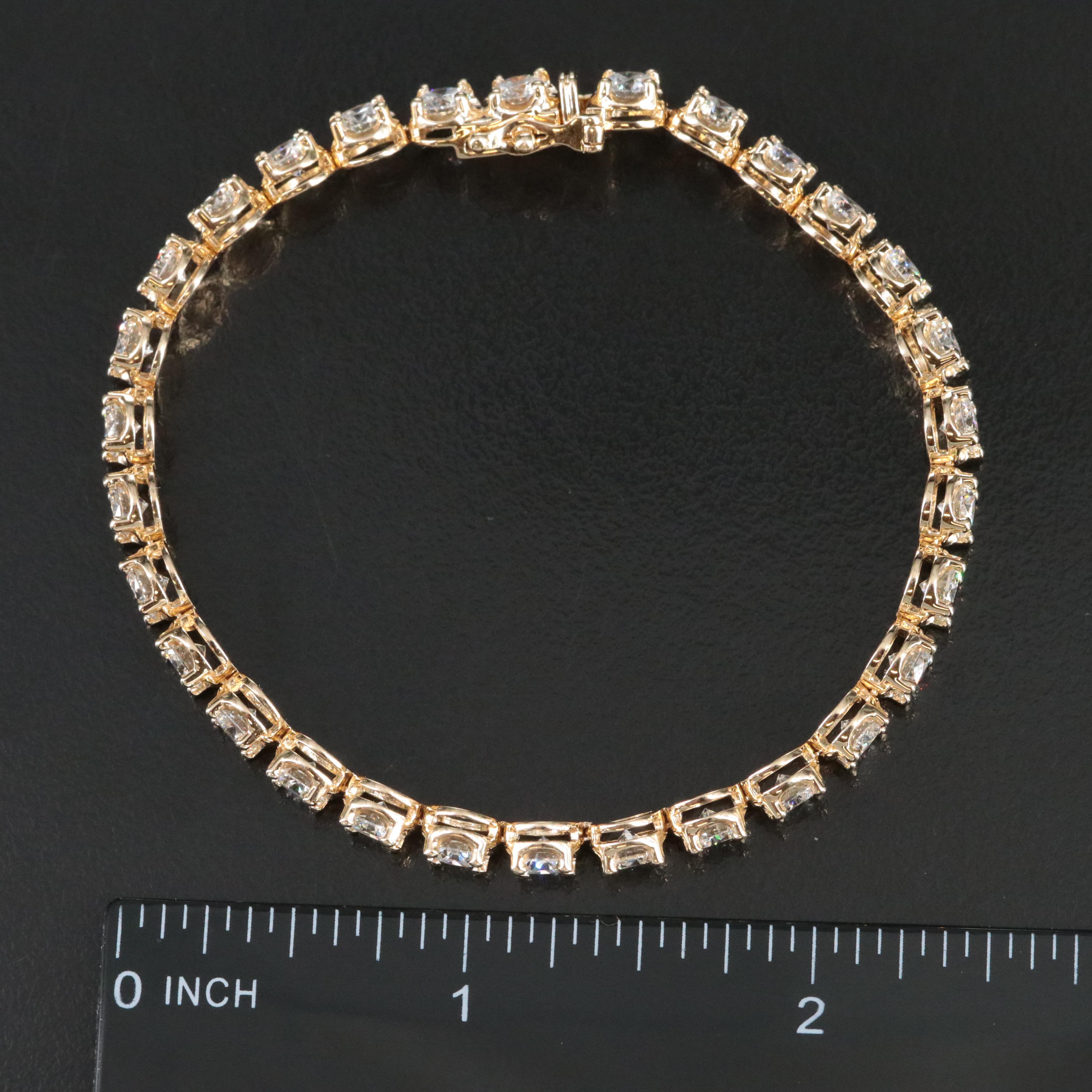 14K  9.95 CTW Lab Grown Diamond Line Bracelet