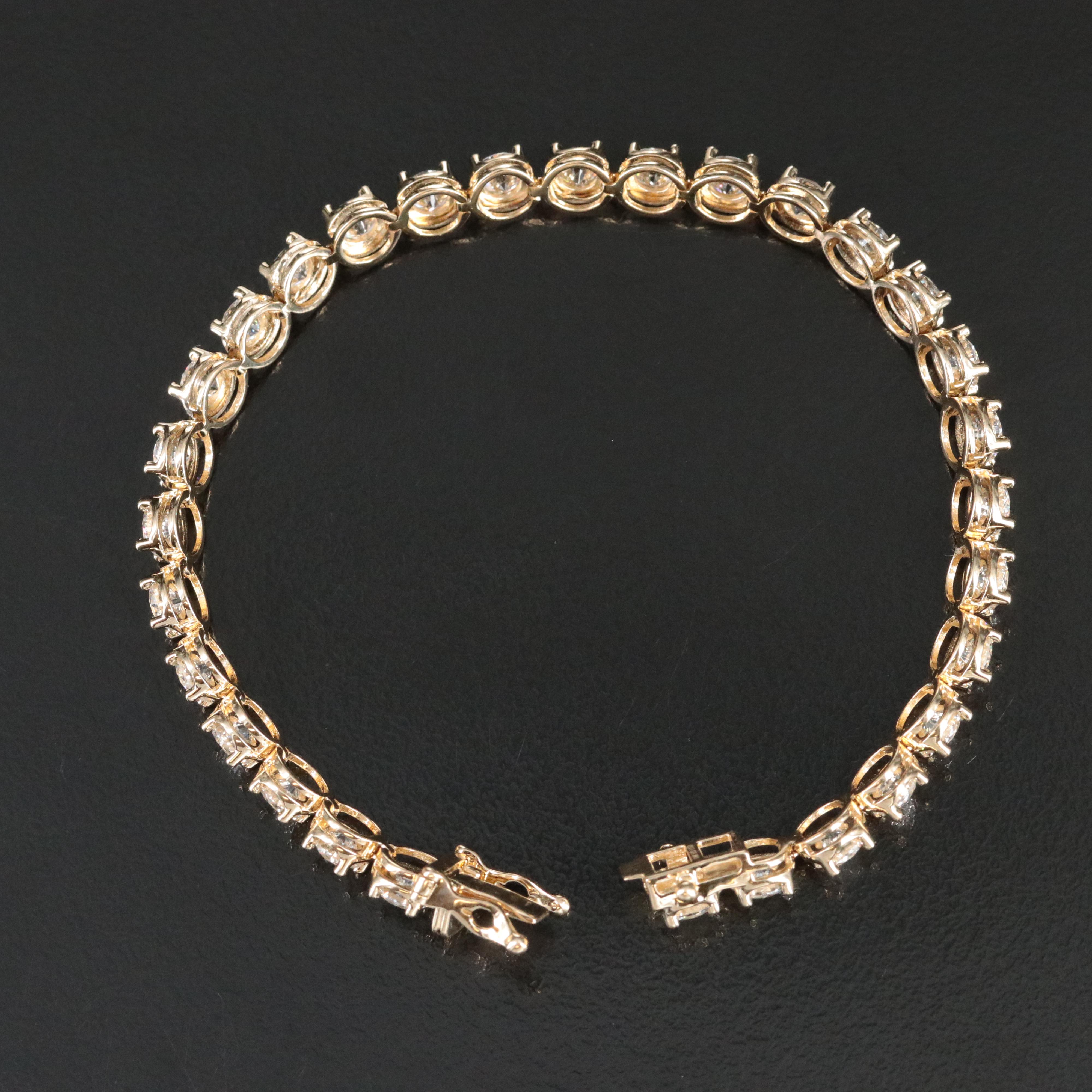 14K  9.95 CTW Lab Grown Diamond Line Bracelet