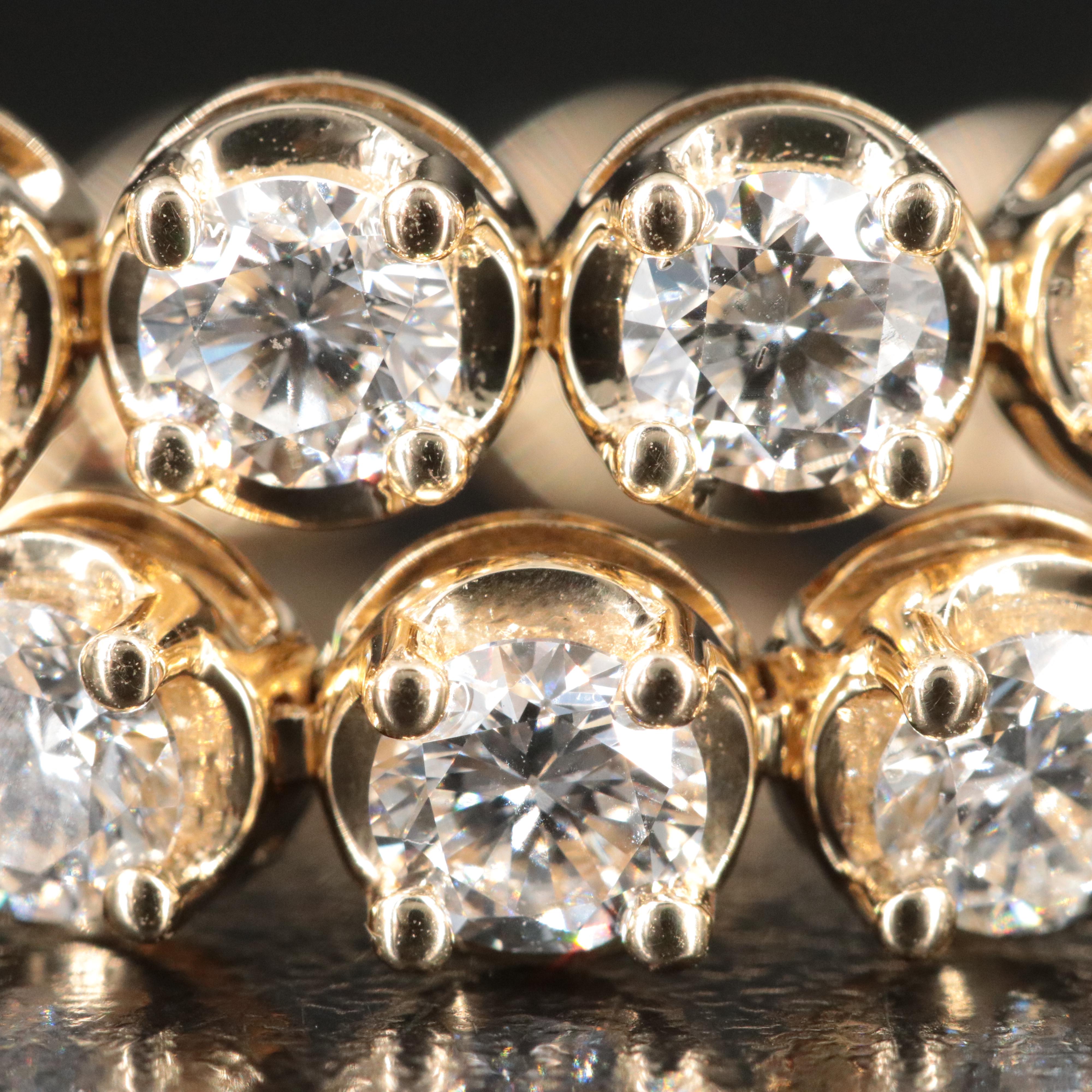 14K  9.95 CTW Lab Grown Diamond Line Bracelet