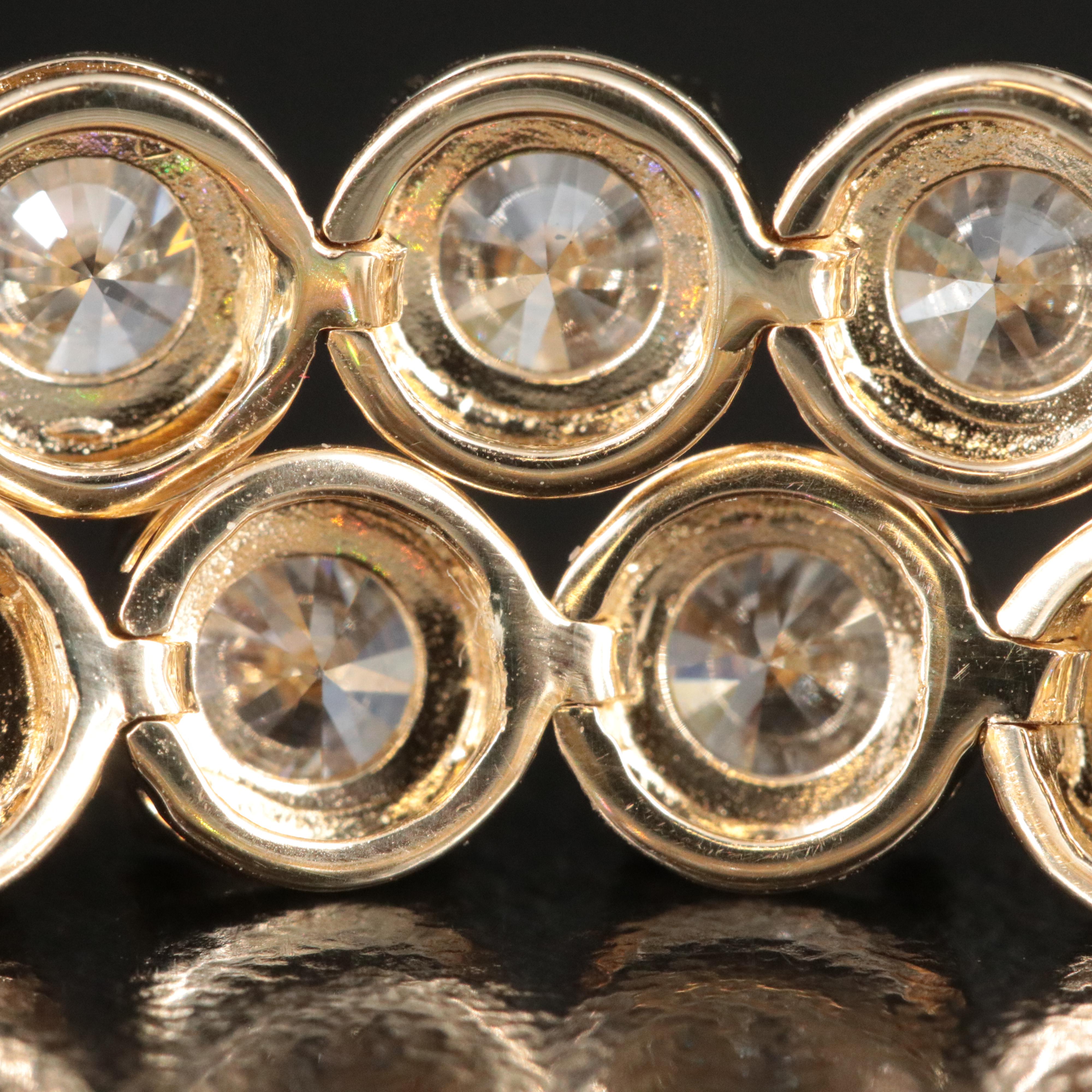 14K  9.95 CTW Lab Grown Diamond Line Bracelet