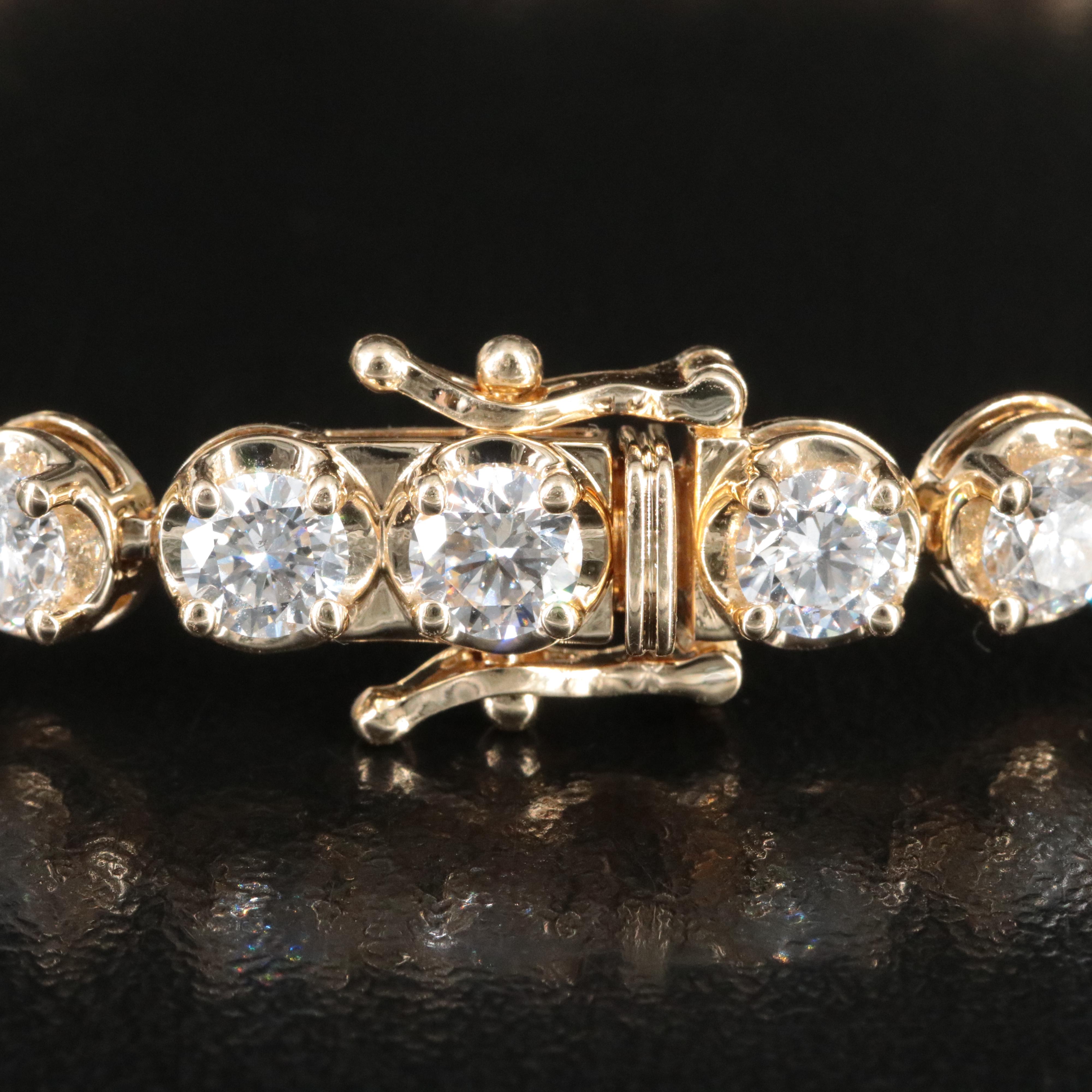14K  9.95 CTW Lab Grown Diamond Line Bracelet