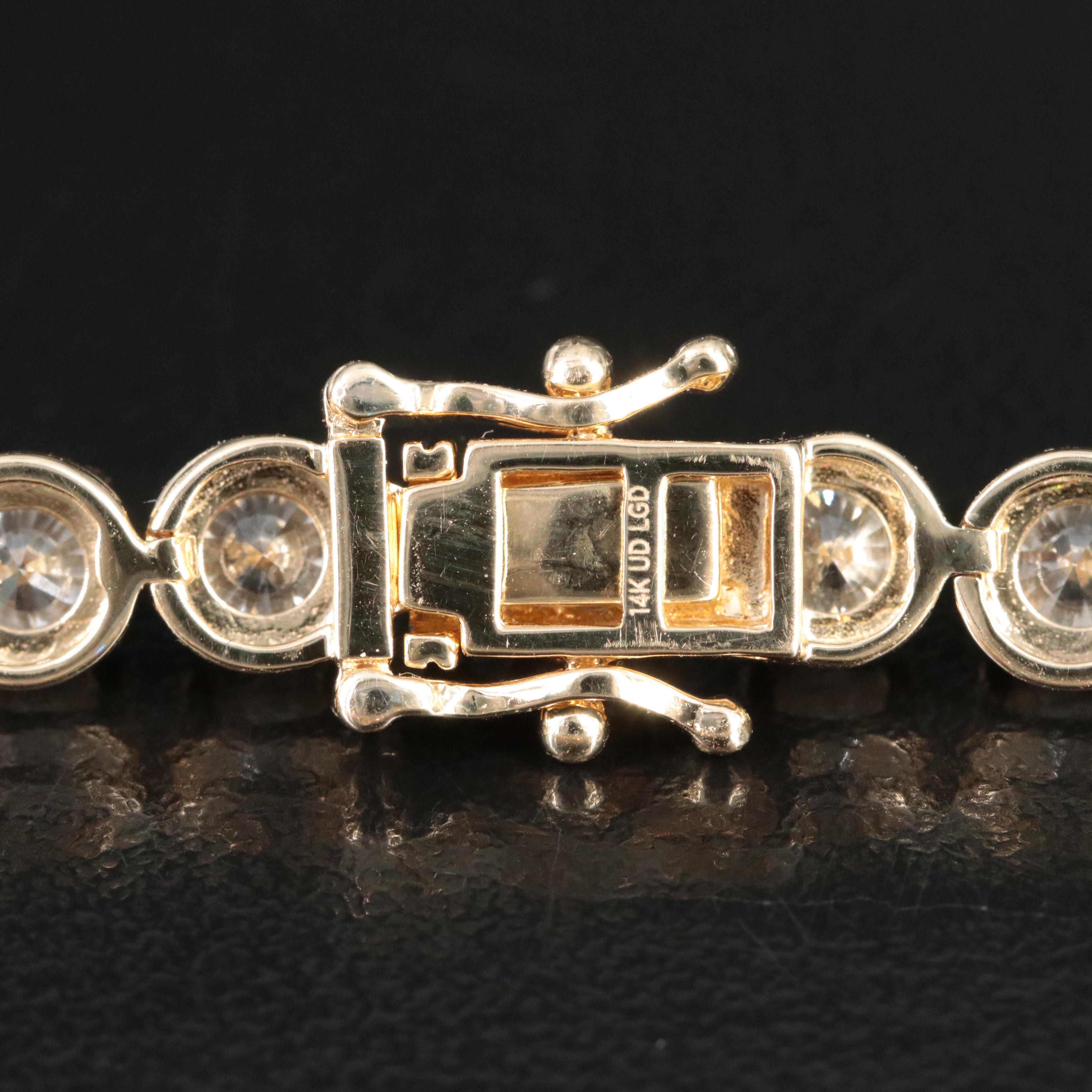 14K  9.95 CTW Lab Grown Diamond Line Bracelet