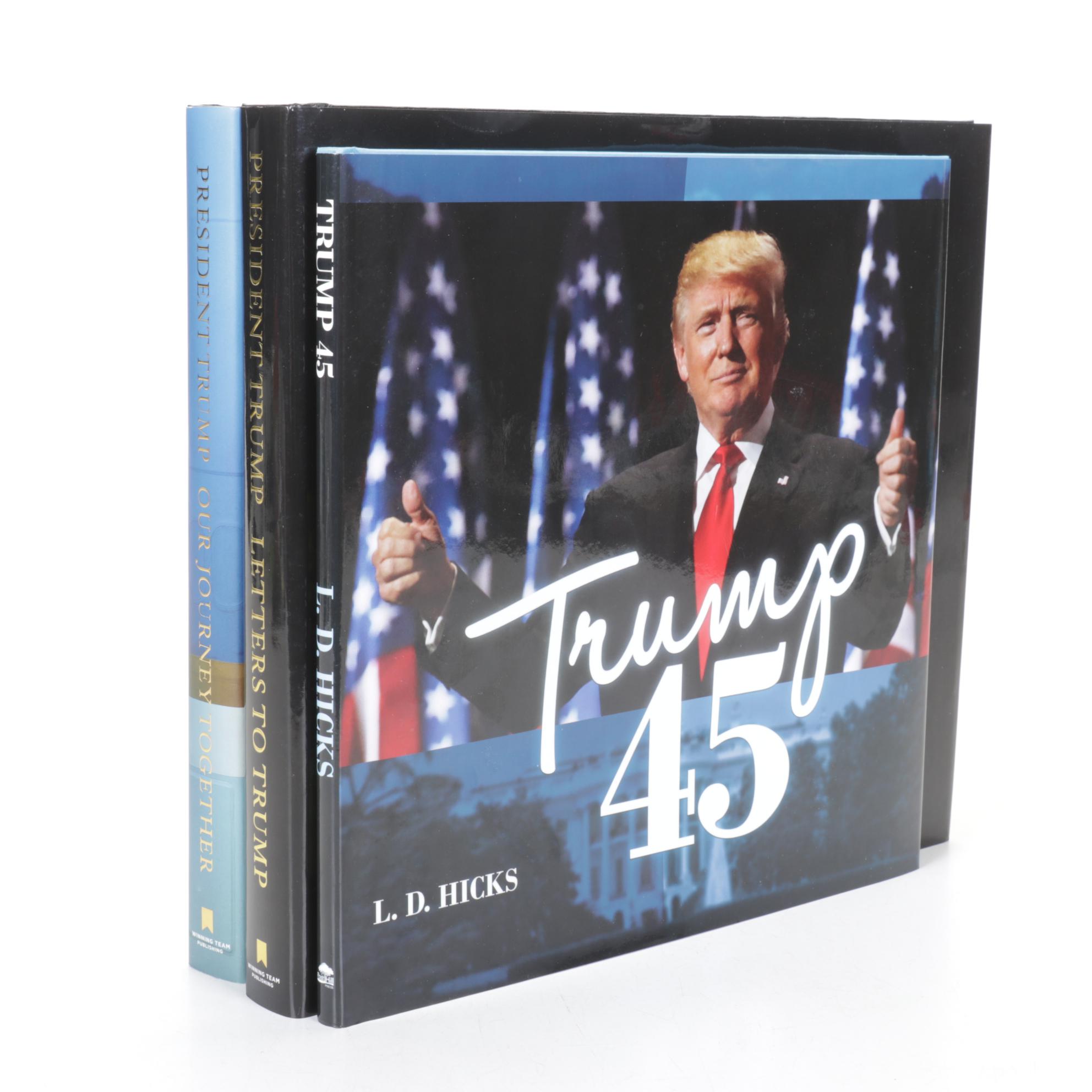 L.D. Hicks "Trump 45" and Other Donald Trump Hardcover Books