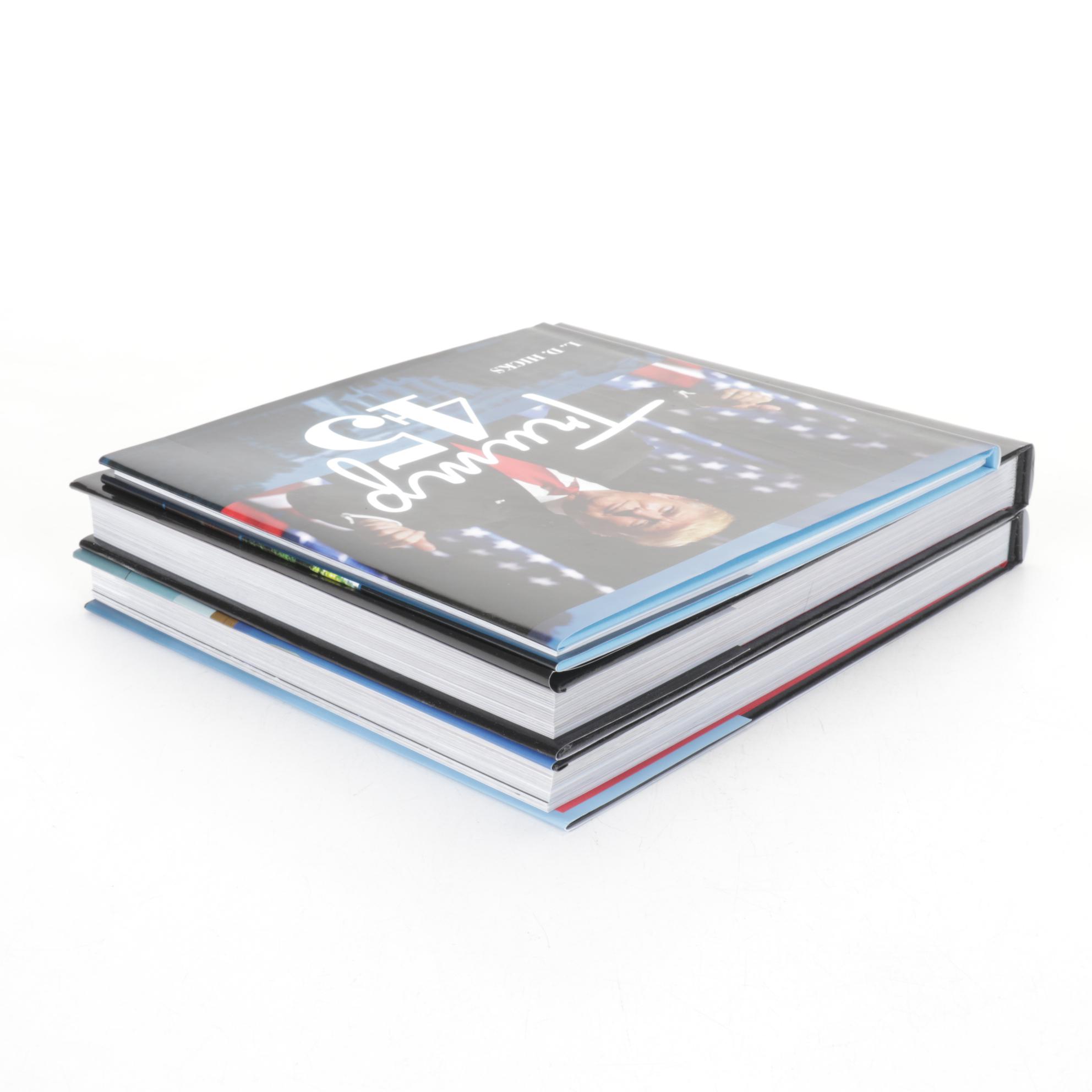 L.D. Hicks "Trump 45" and Other Donald Trump Hardcover Books
