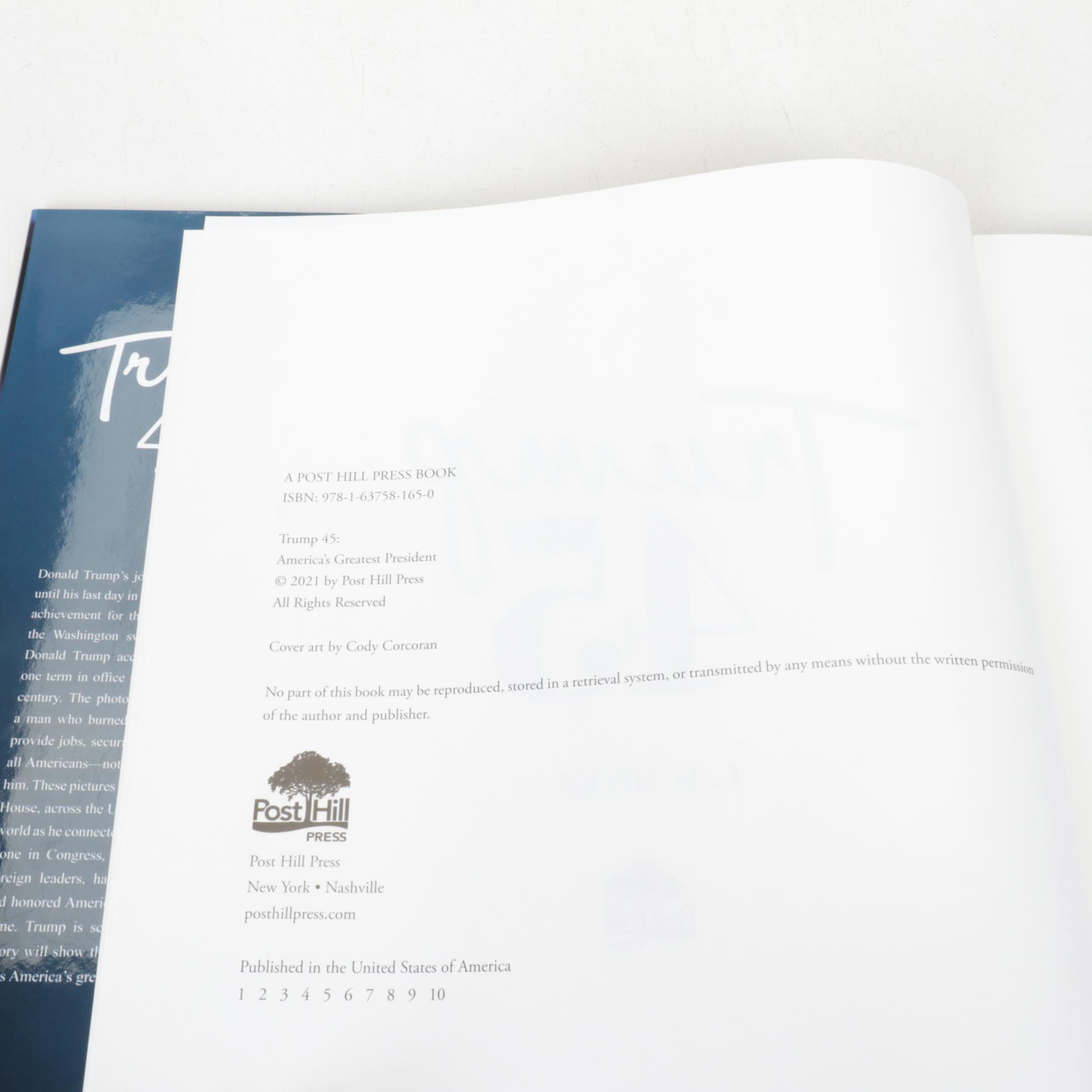 L.D. Hicks "Trump 45" and Other Donald Trump Hardcover Books