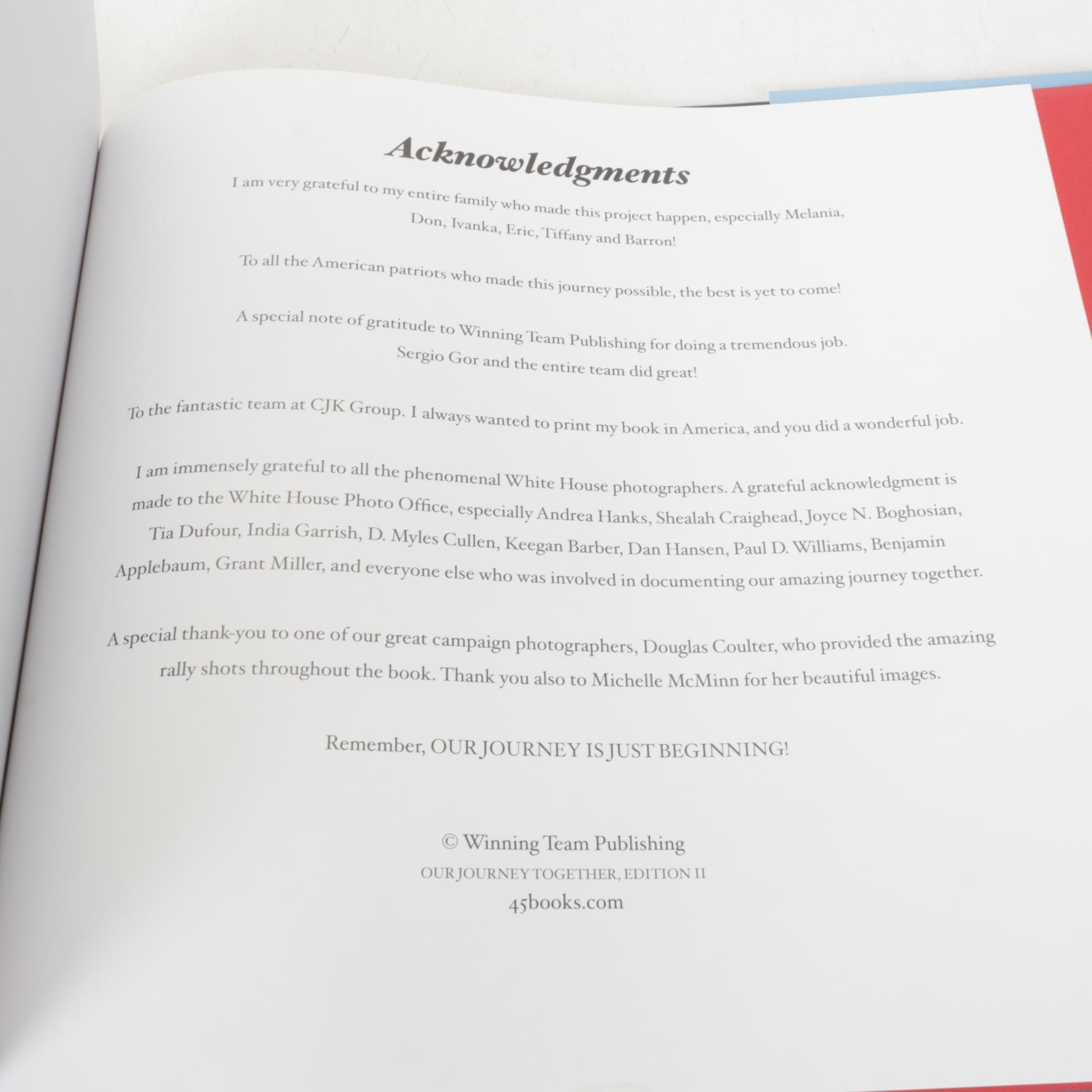 L.D. Hicks "Trump 45" and Other Donald Trump Hardcover Books