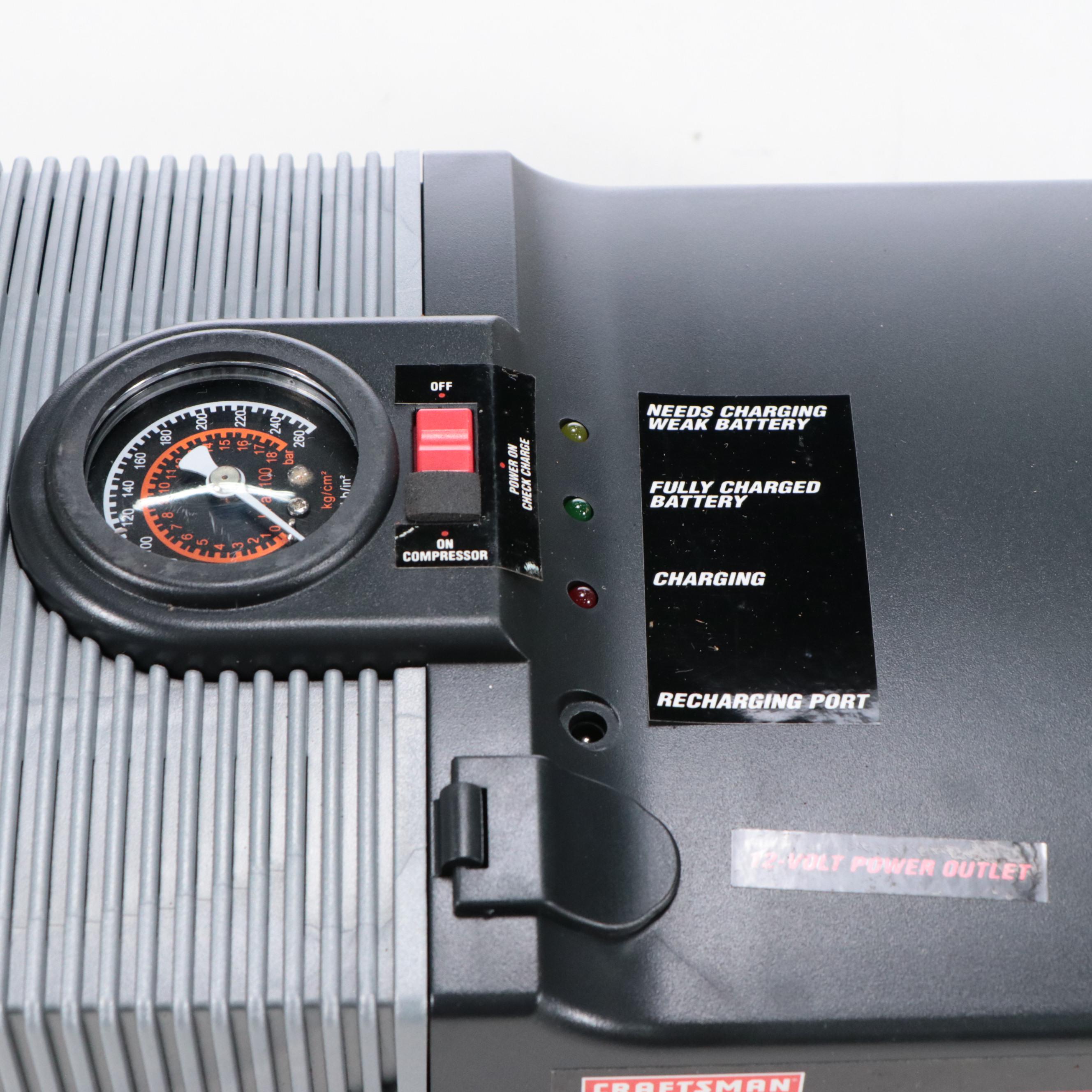 Columbian Bench Top Vise and Craftsman Air Compressor