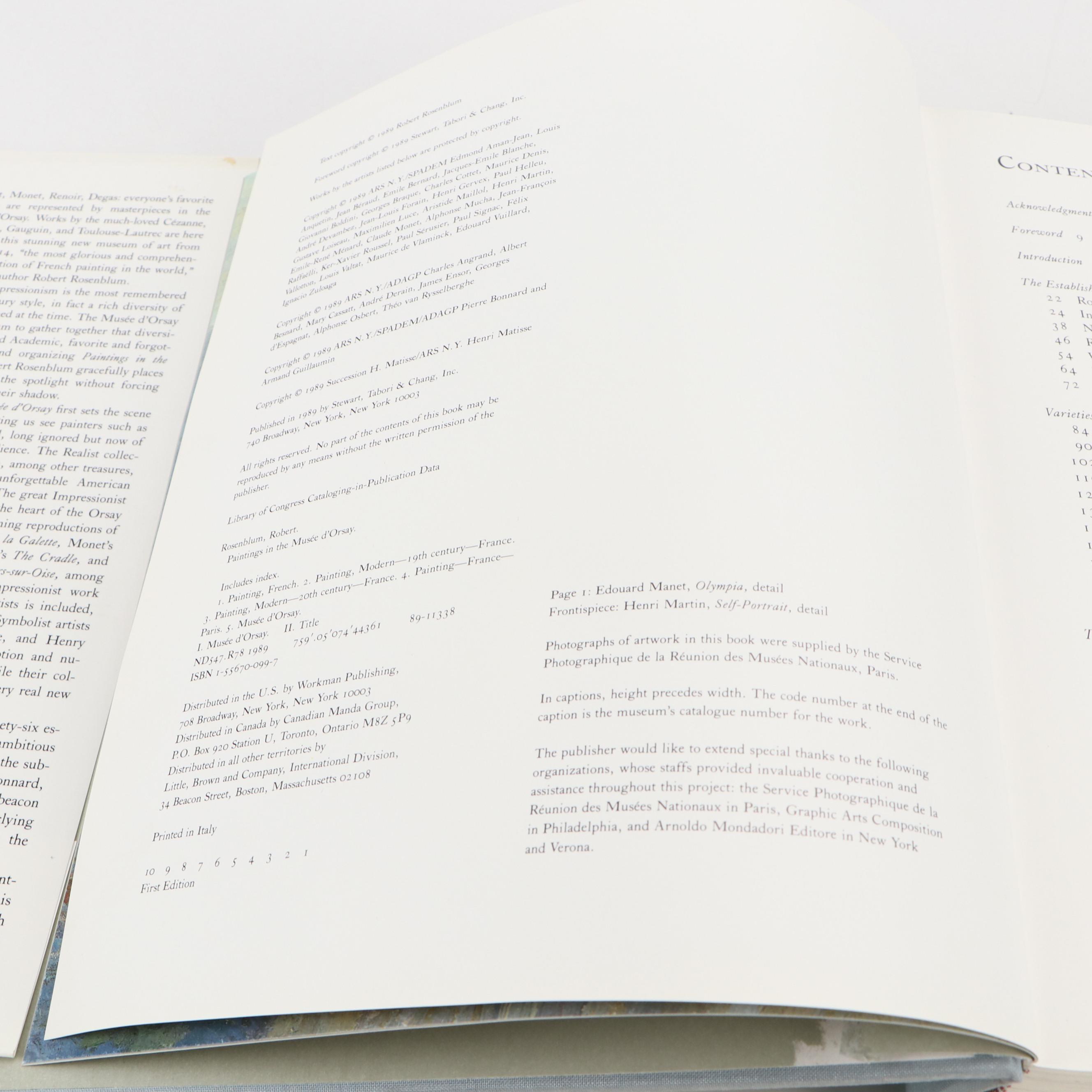 "Paintings in the Louvre" and "Paintings in the Musée d'Orsay" Art Books, 1980s